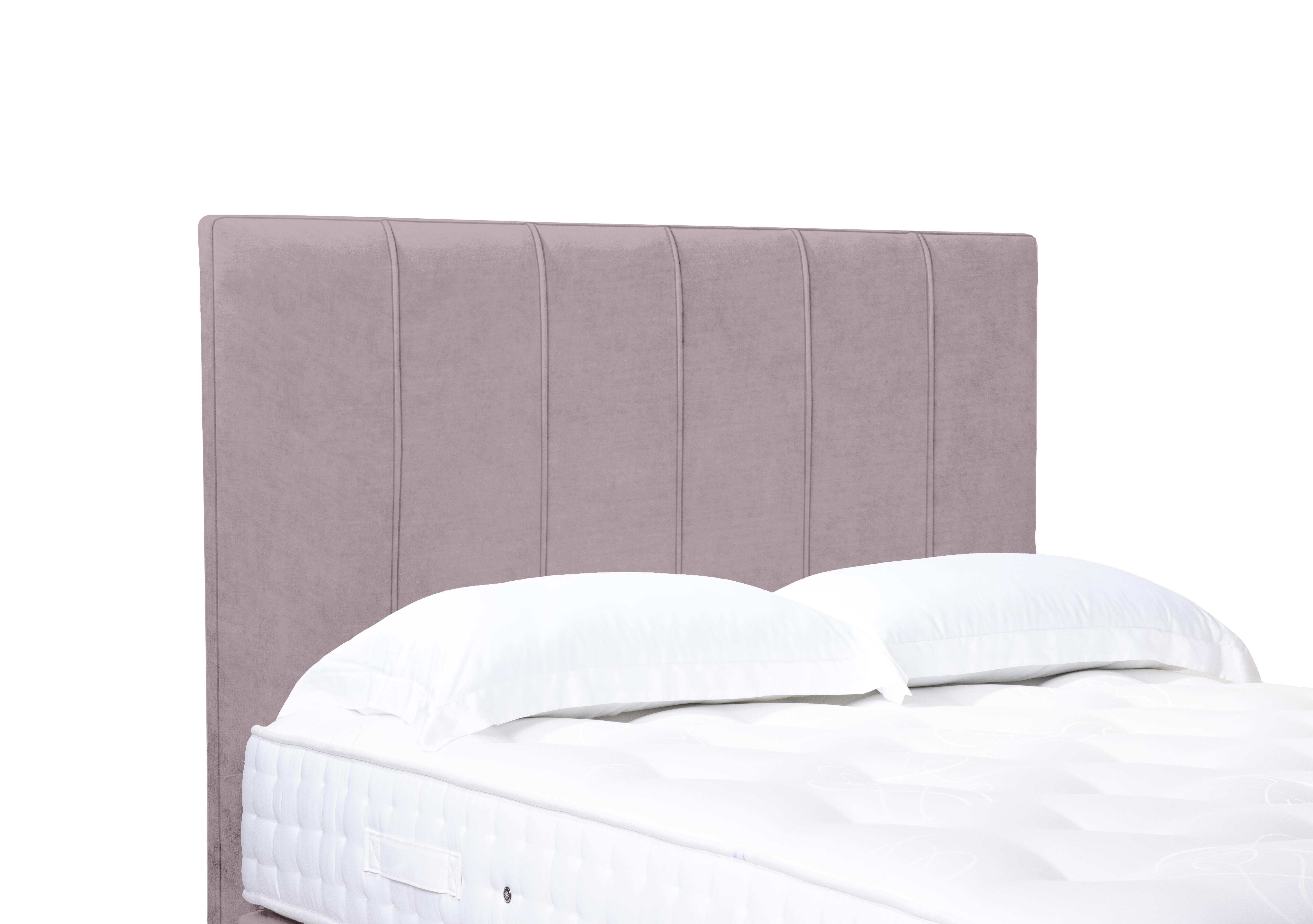 Rhodes High Floor Standing Headboard in Plush Lilac on Furniture Village
