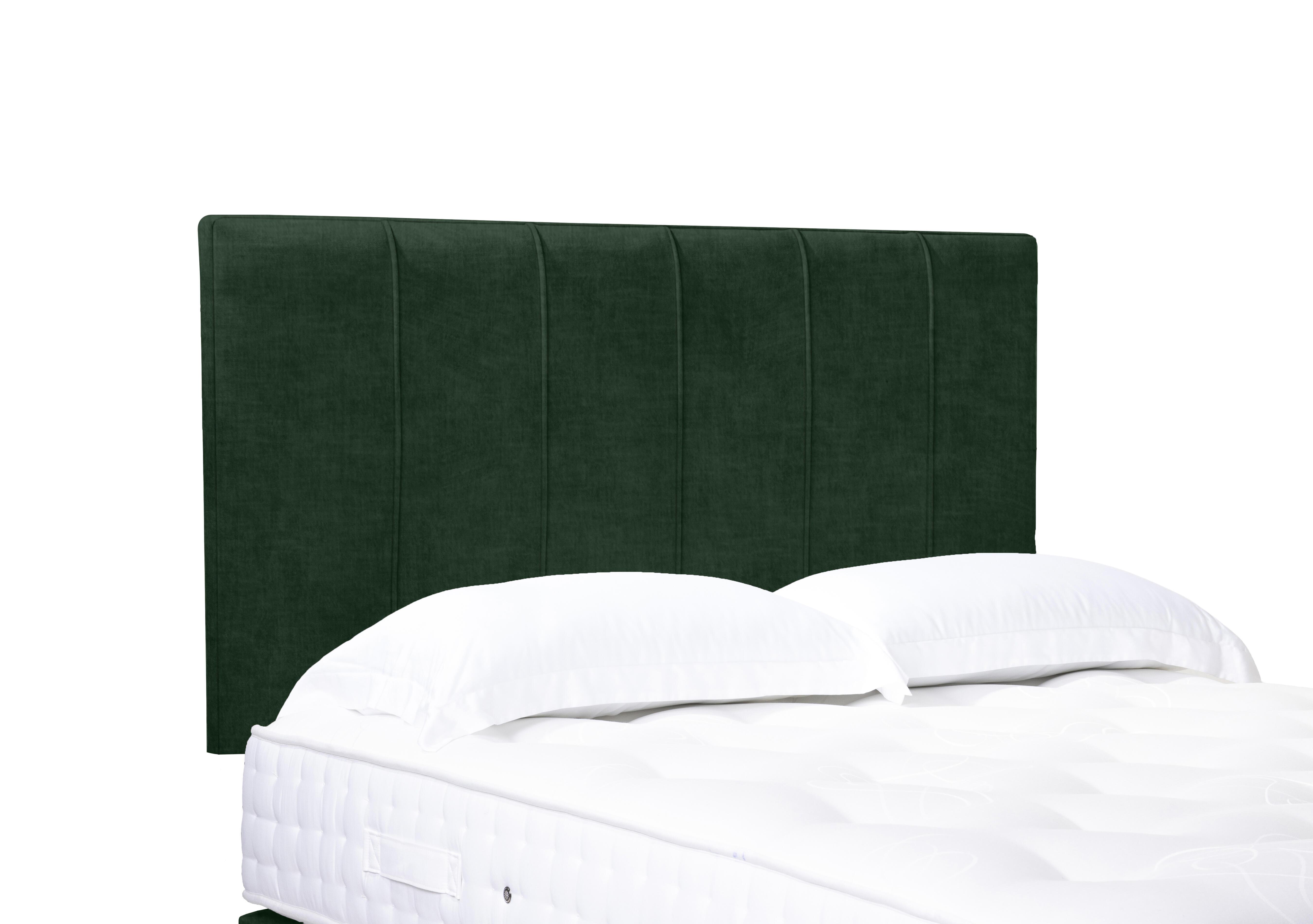 Rhodes High Strutted Headboard in 502 Tormaline Green on Furniture Village