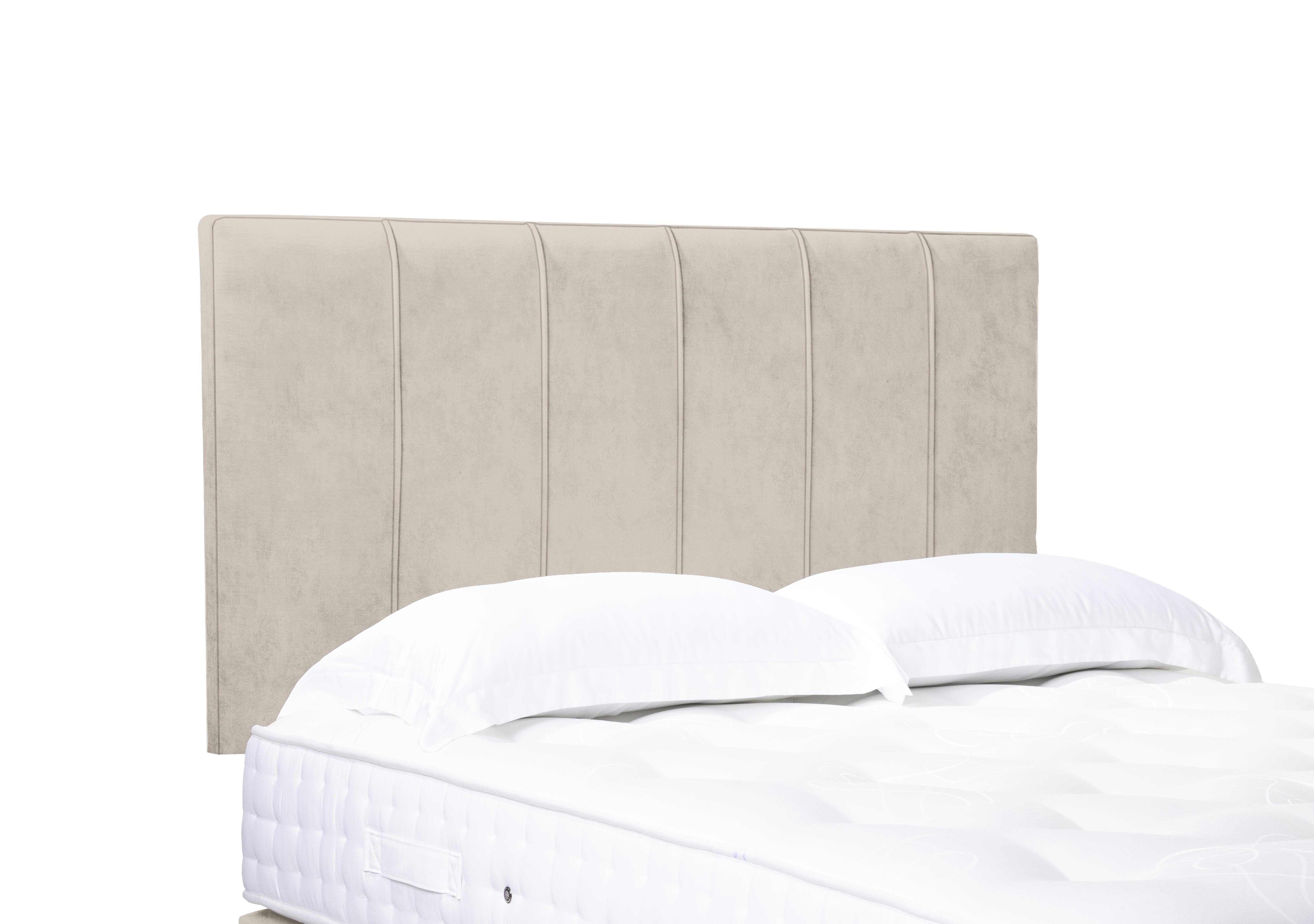 Artisan Collection Rhodes High Strutted Headboard in 901 Sandstone Pearl on Furniture Village