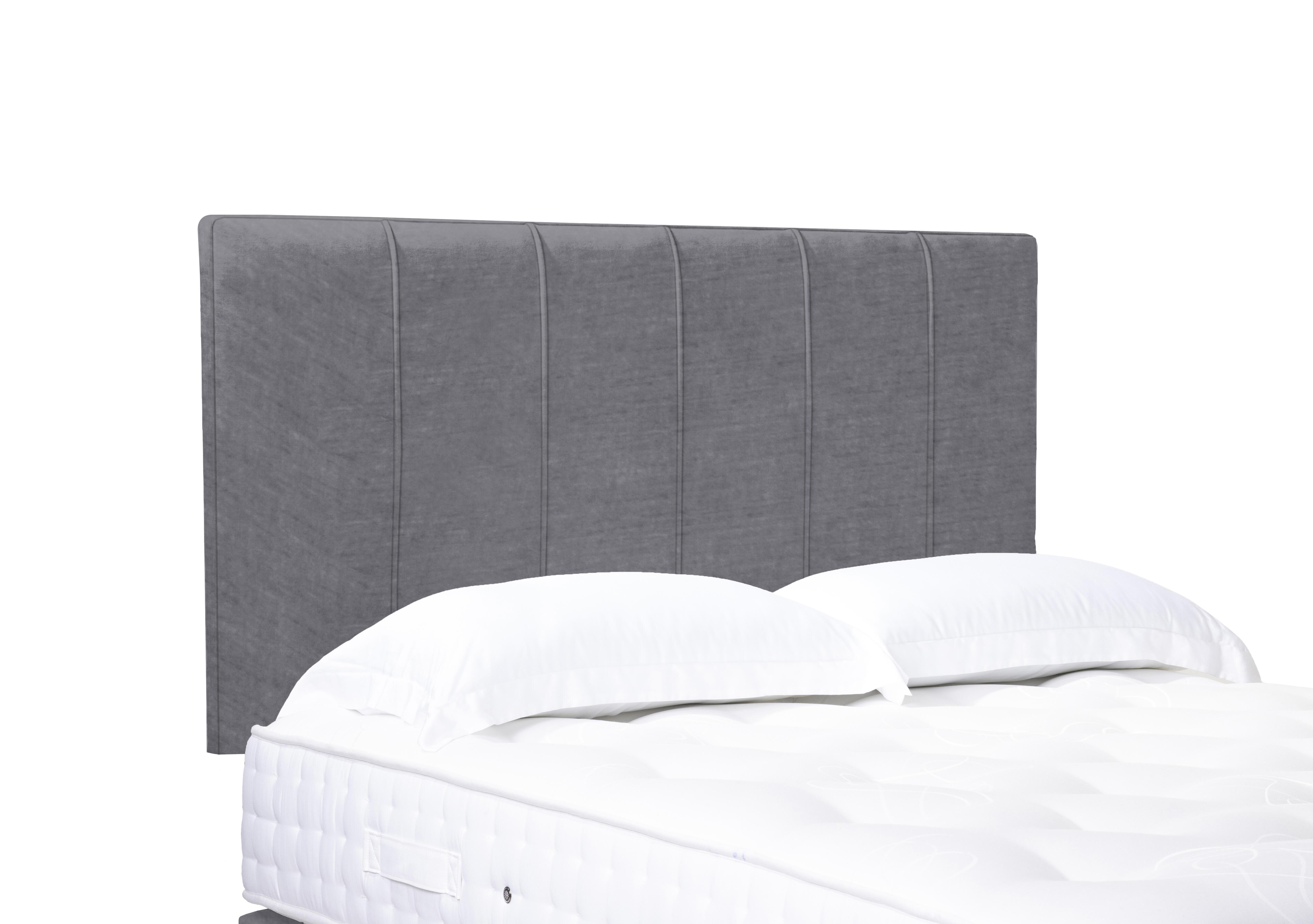 Artisan Collection Rhodes High Strutted Headboard in Aston Steel on Furniture Village