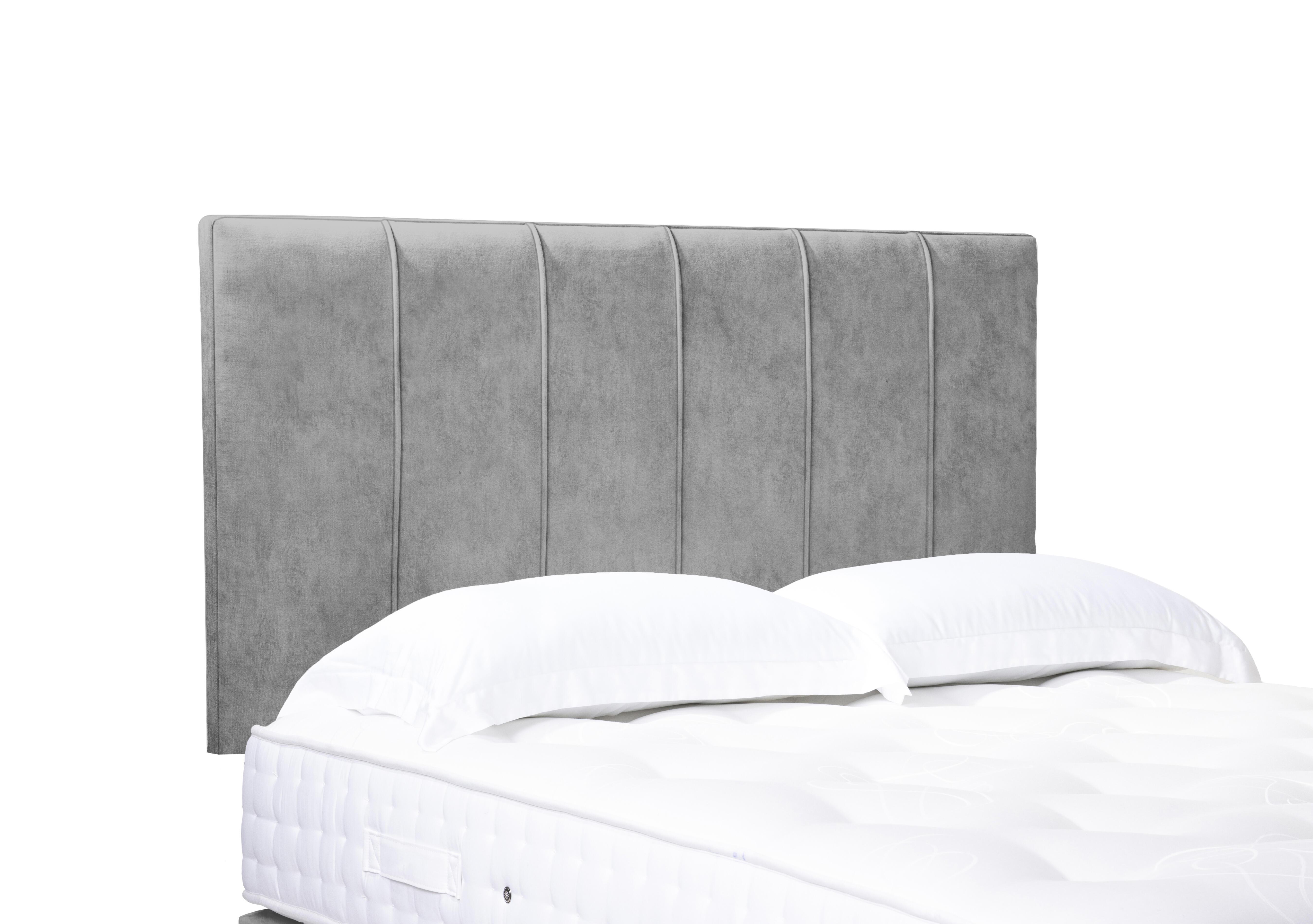 Artisan Collection Rhodes High Strutted Headboard in Dapple Sterling on Furniture Village