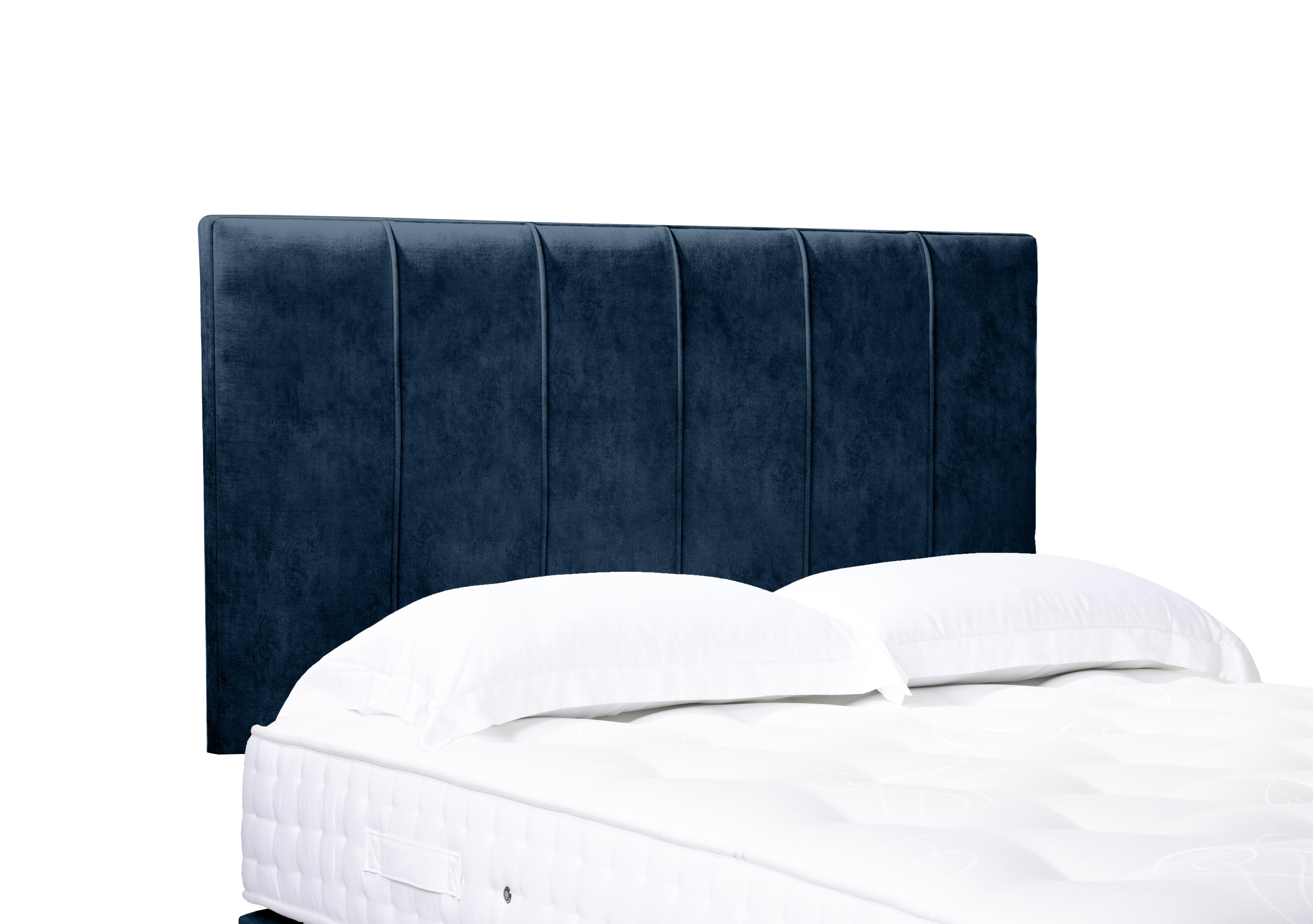 Rhodes High Strutted Headboard in Daytona Ocean on Furniture Village