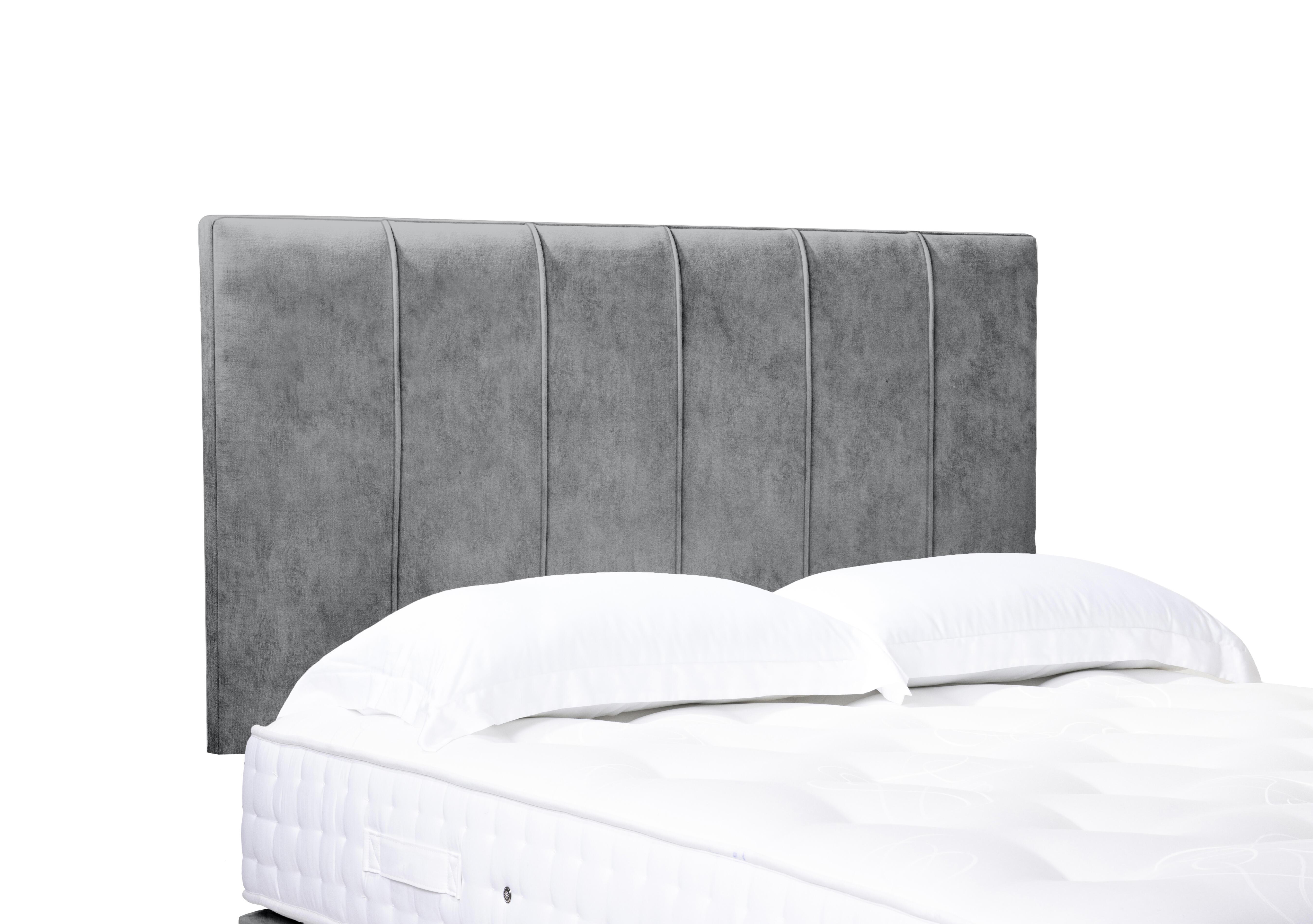 Artisan Collection Rhodes High Strutted Headboard in Daytona Silver on Furniture Village