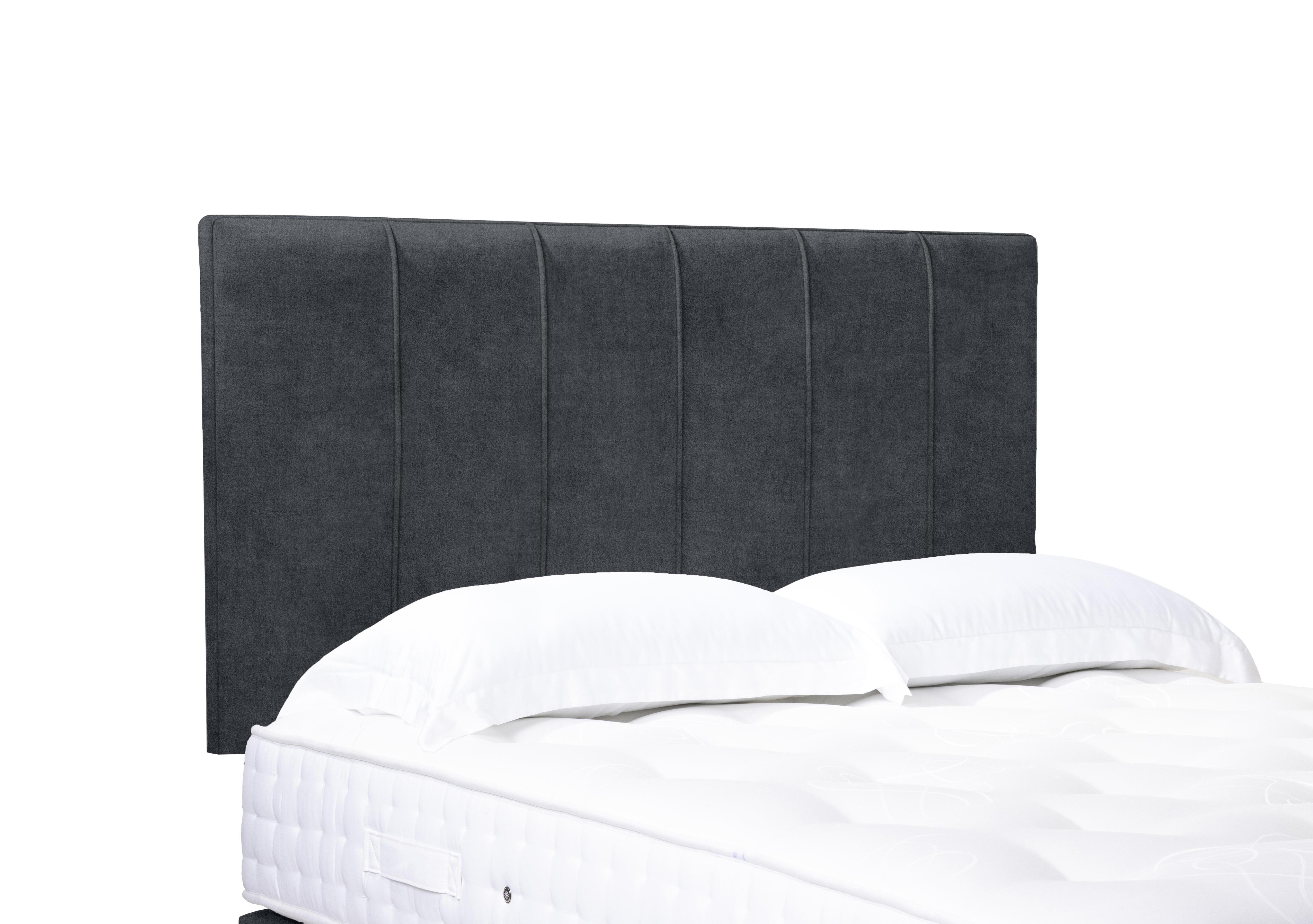 Artisan Collection Rhodes High Strutted Headboard in Plain Onyx on Furniture Village