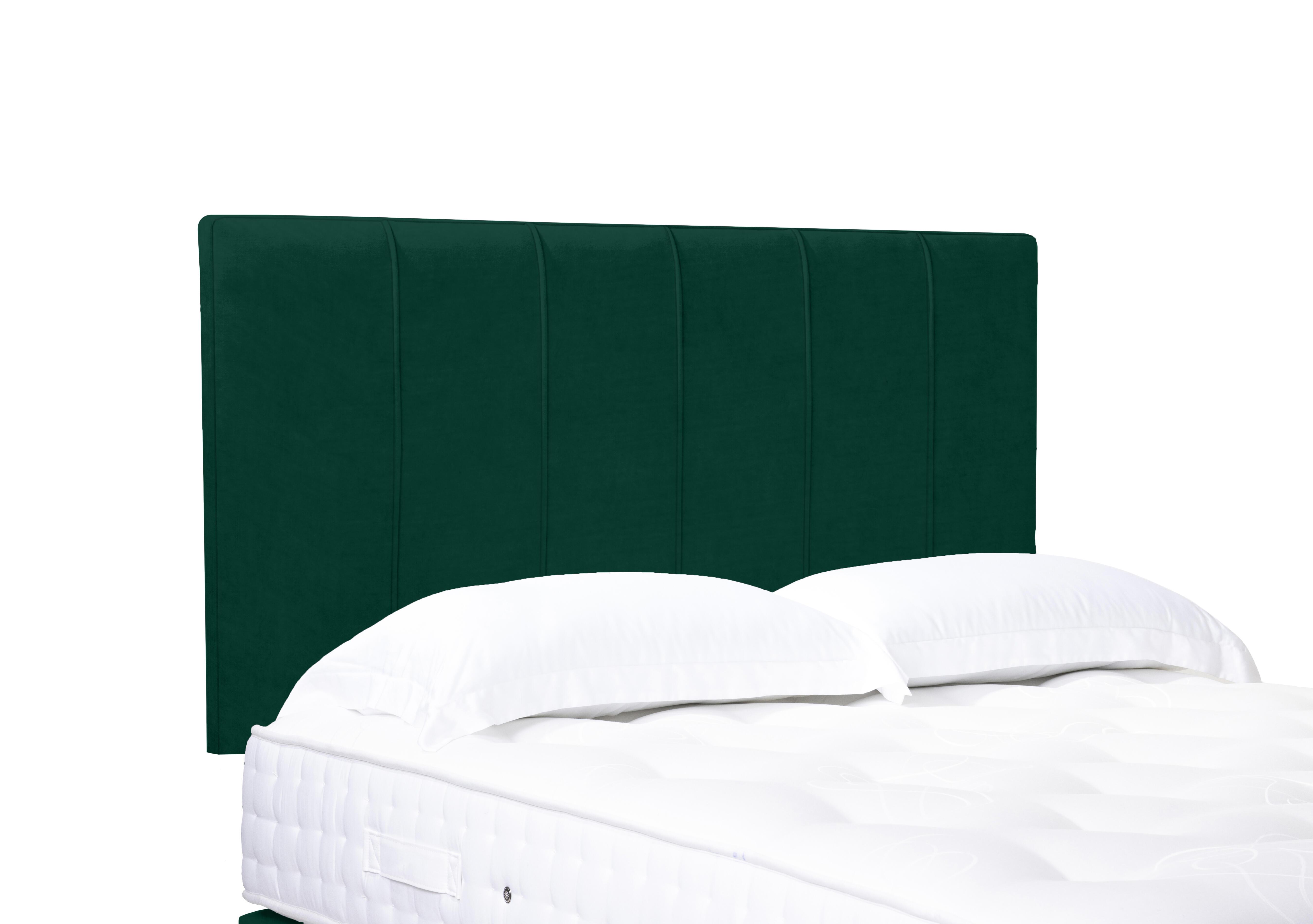 Artisan Collection Rhodes High Strutted Headboard in Plush Emerald on Furniture Village