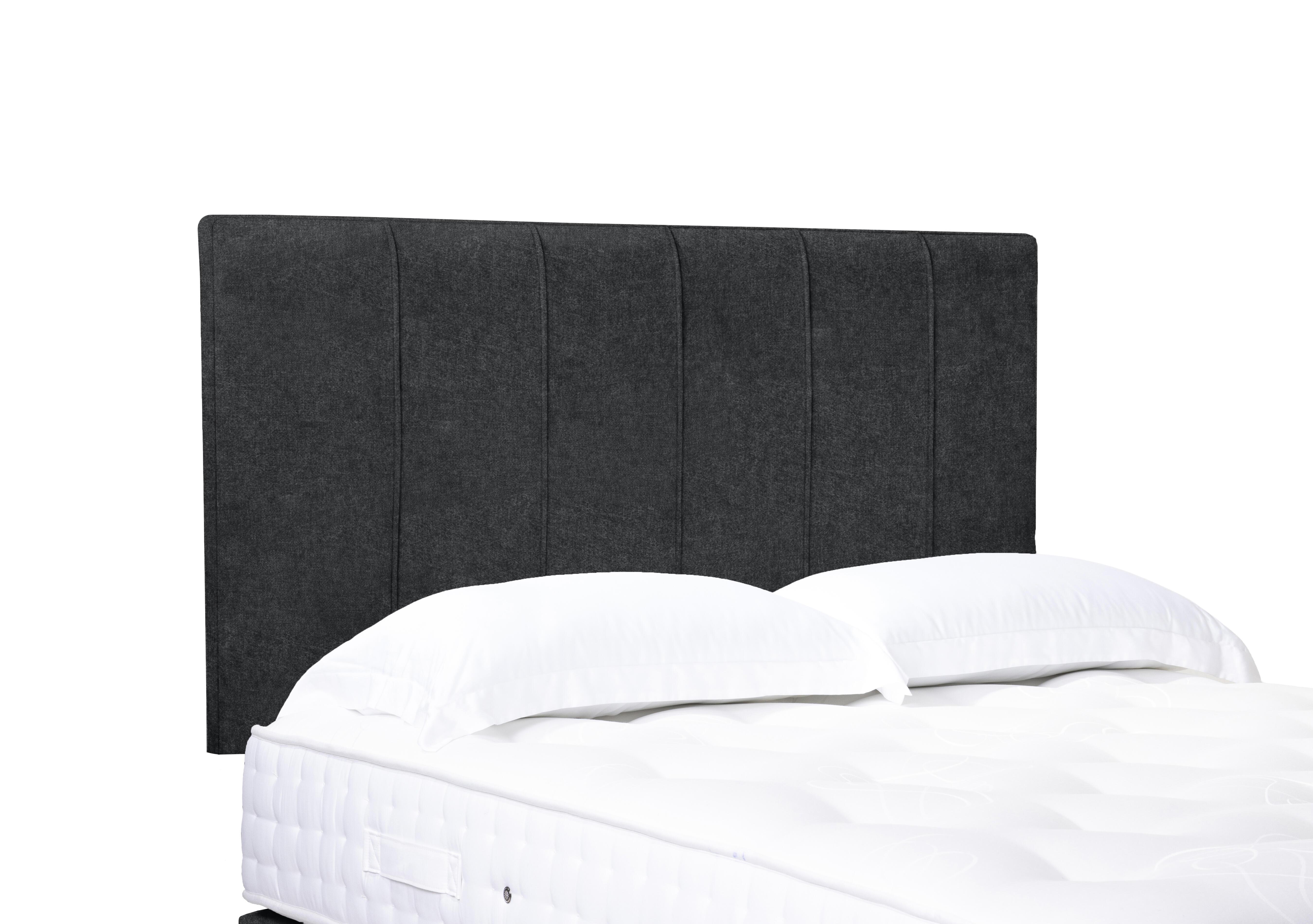 Artisan Collection Rhodes High Strutted Headboard in Tweed Charcoal on Furniture Village