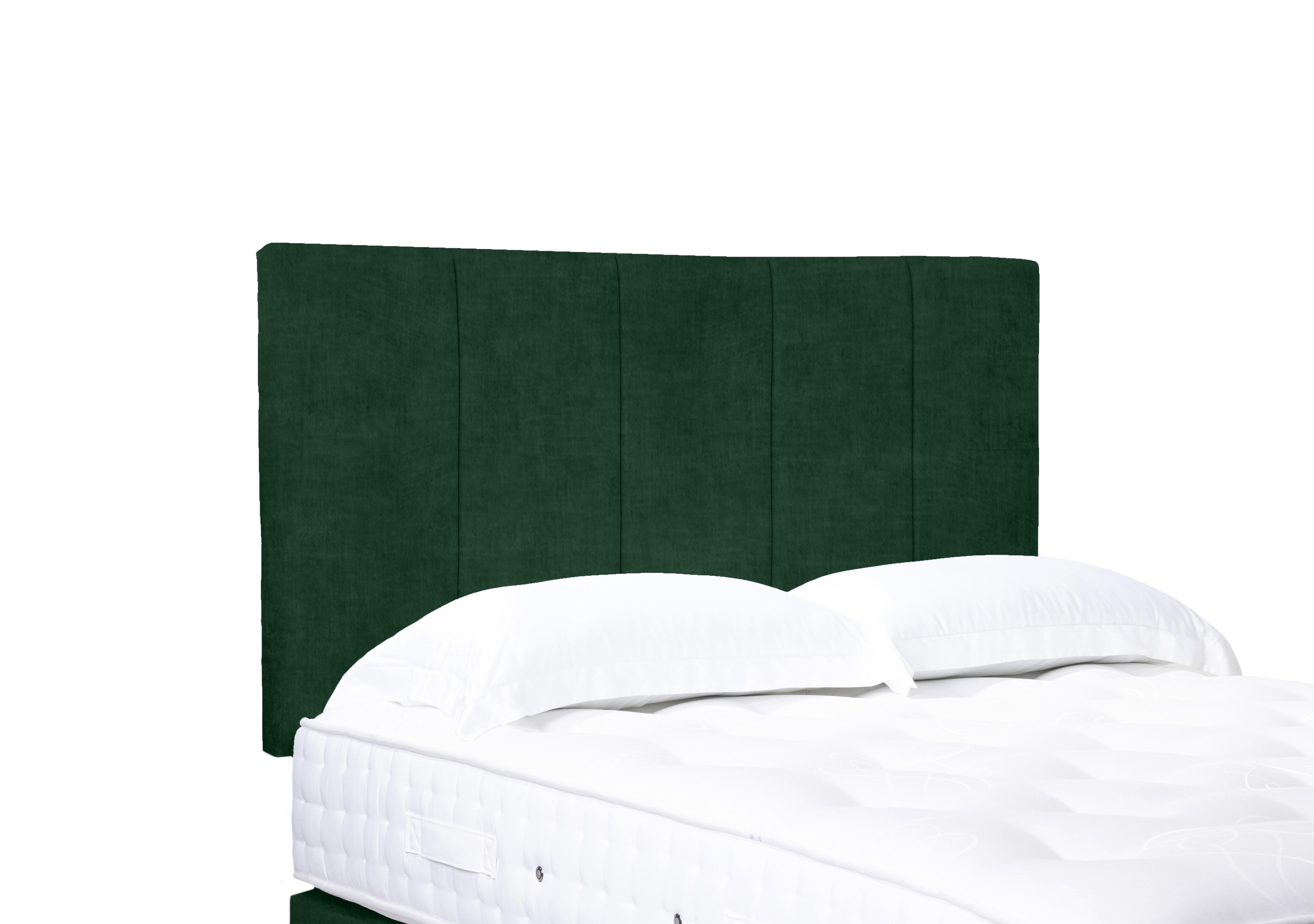 Strata High Strutted Headboard in 502 Tormaline Green on Furniture Village