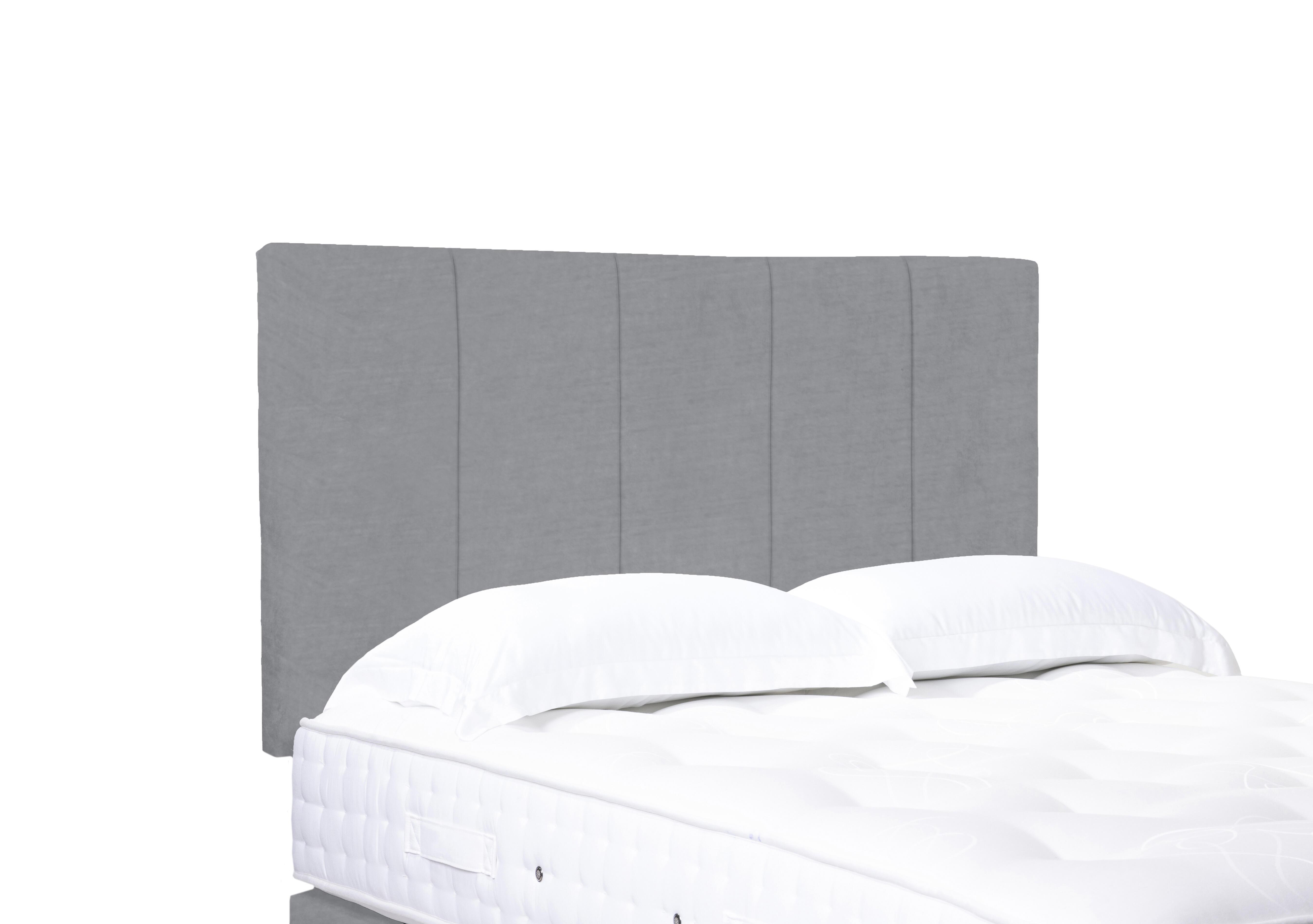 Artisan Collection Strata High Strutted Headboard in Aston Silver on Furniture Village