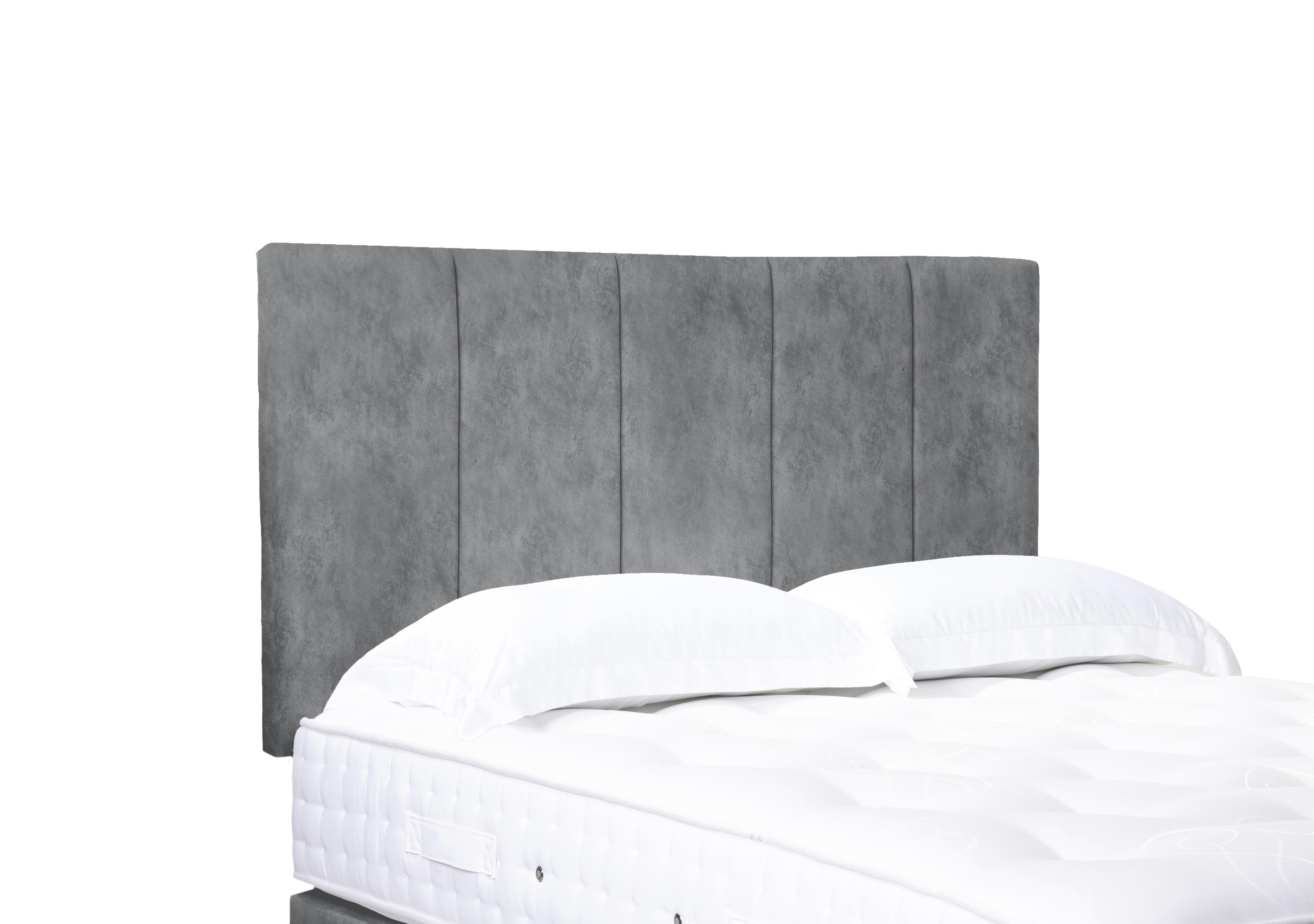 Artisan Collection Strata High Strutted Headboard in Daytona Silver on Furniture Village