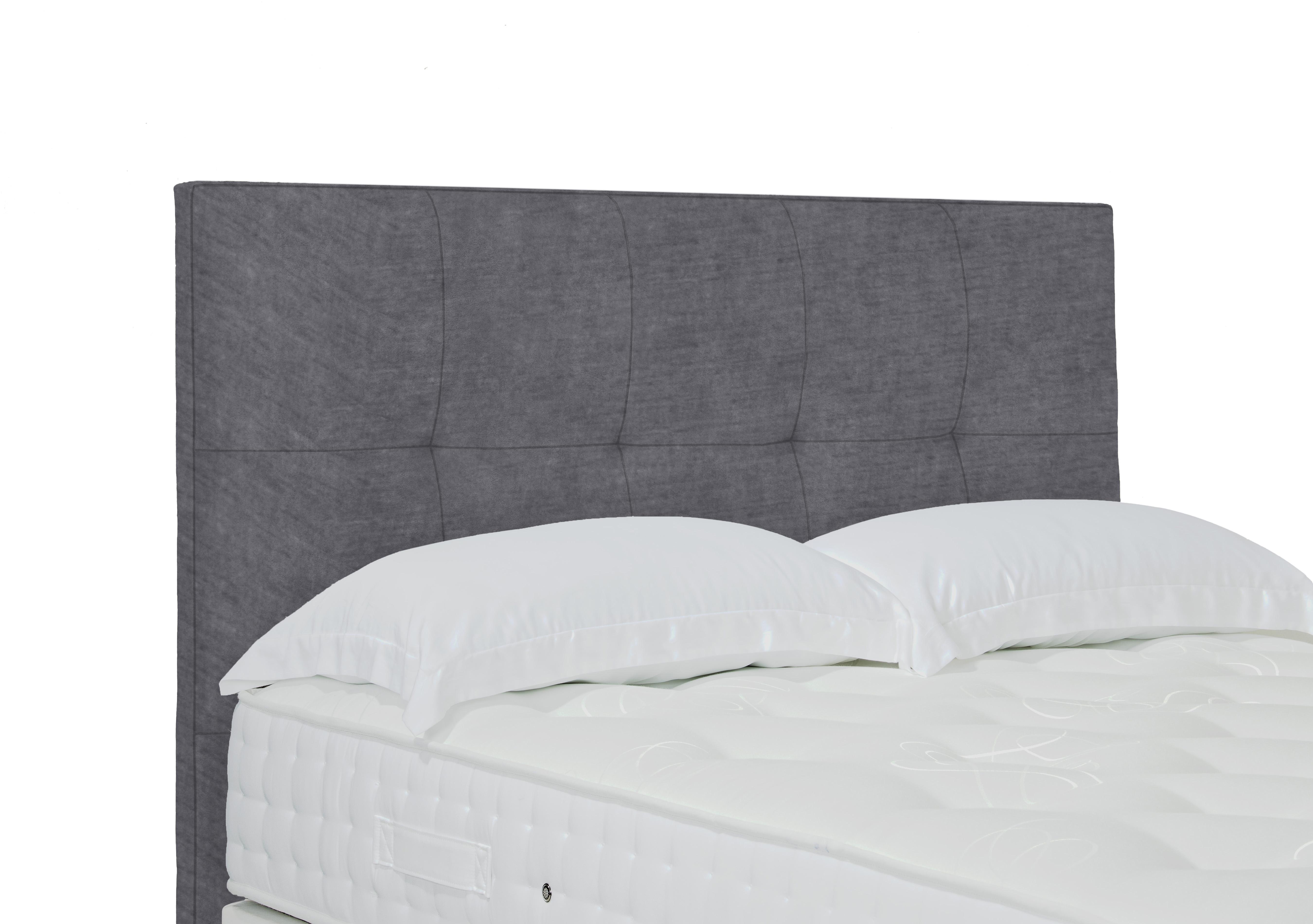 Stratton Standard Floor Standing Headboard in Aston Steel on Furniture Village