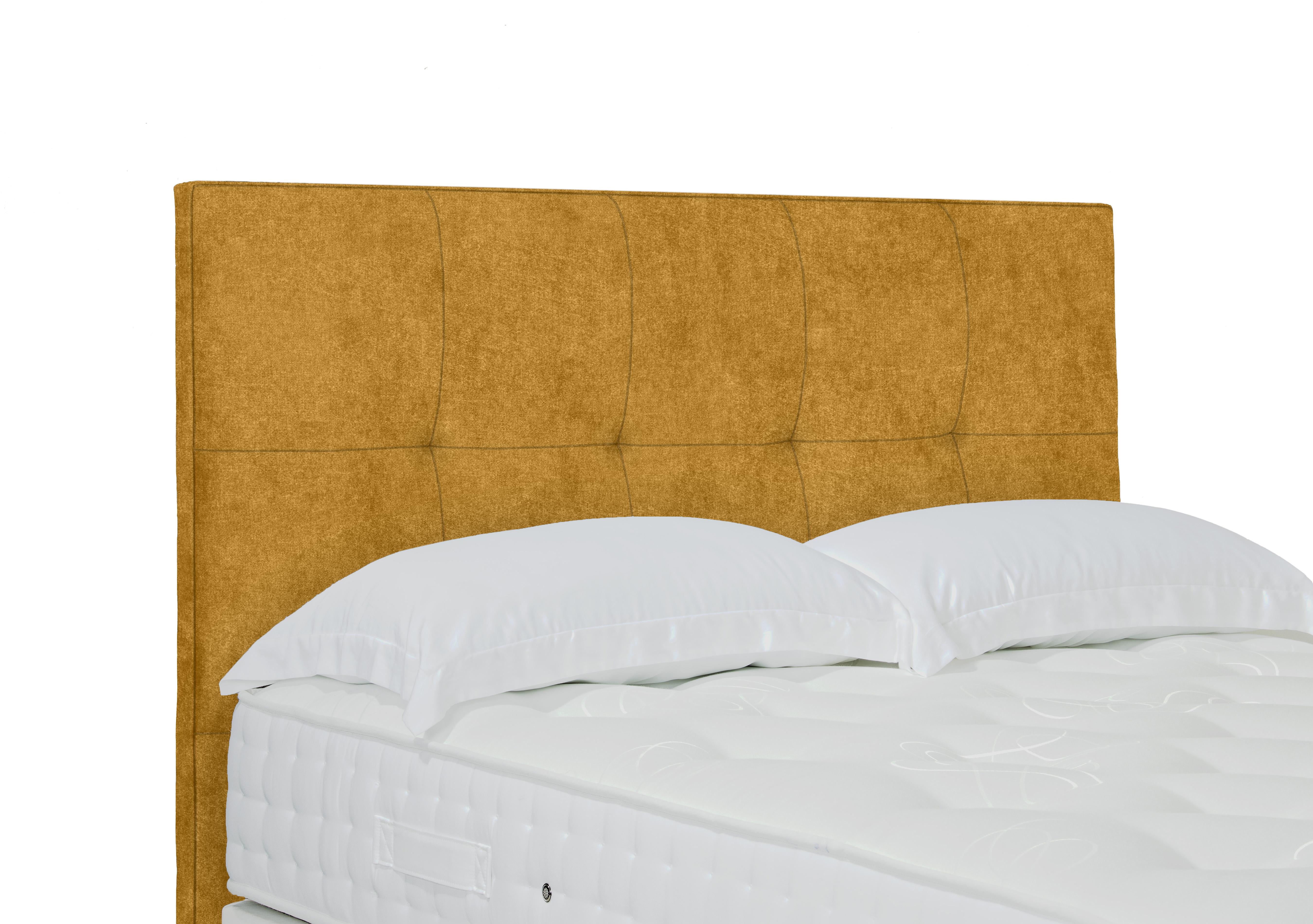 Artisan Collection Stratton Standard Floor Standing Headboard in Tweed Mustard on Furniture Village