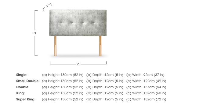 Artisan Collection Stratton Standard Strutted Headboard in  on Furniture Village