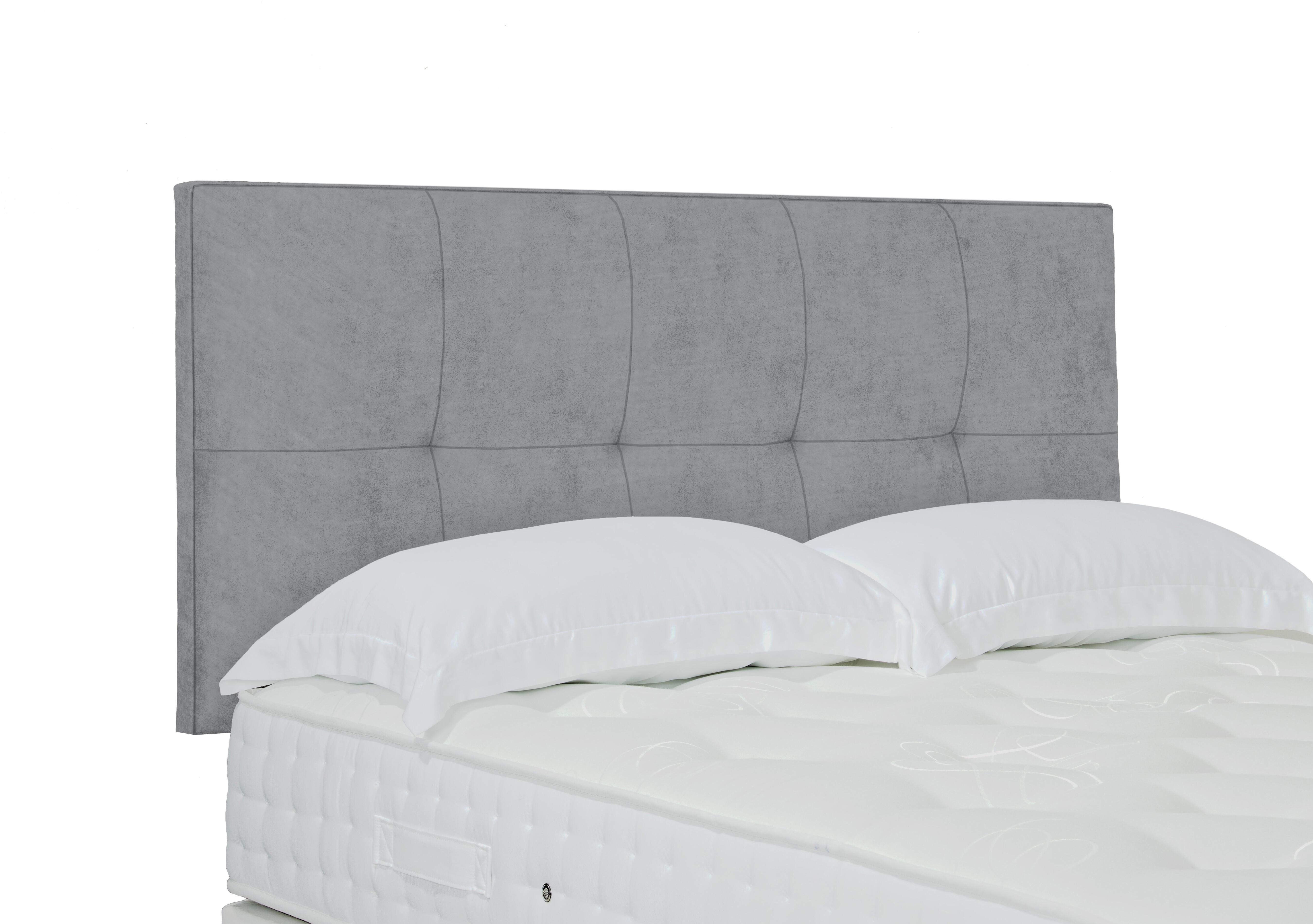 Artisan Collection Stratton Standard Strutted Headboard in Aston Silver on Furniture Village