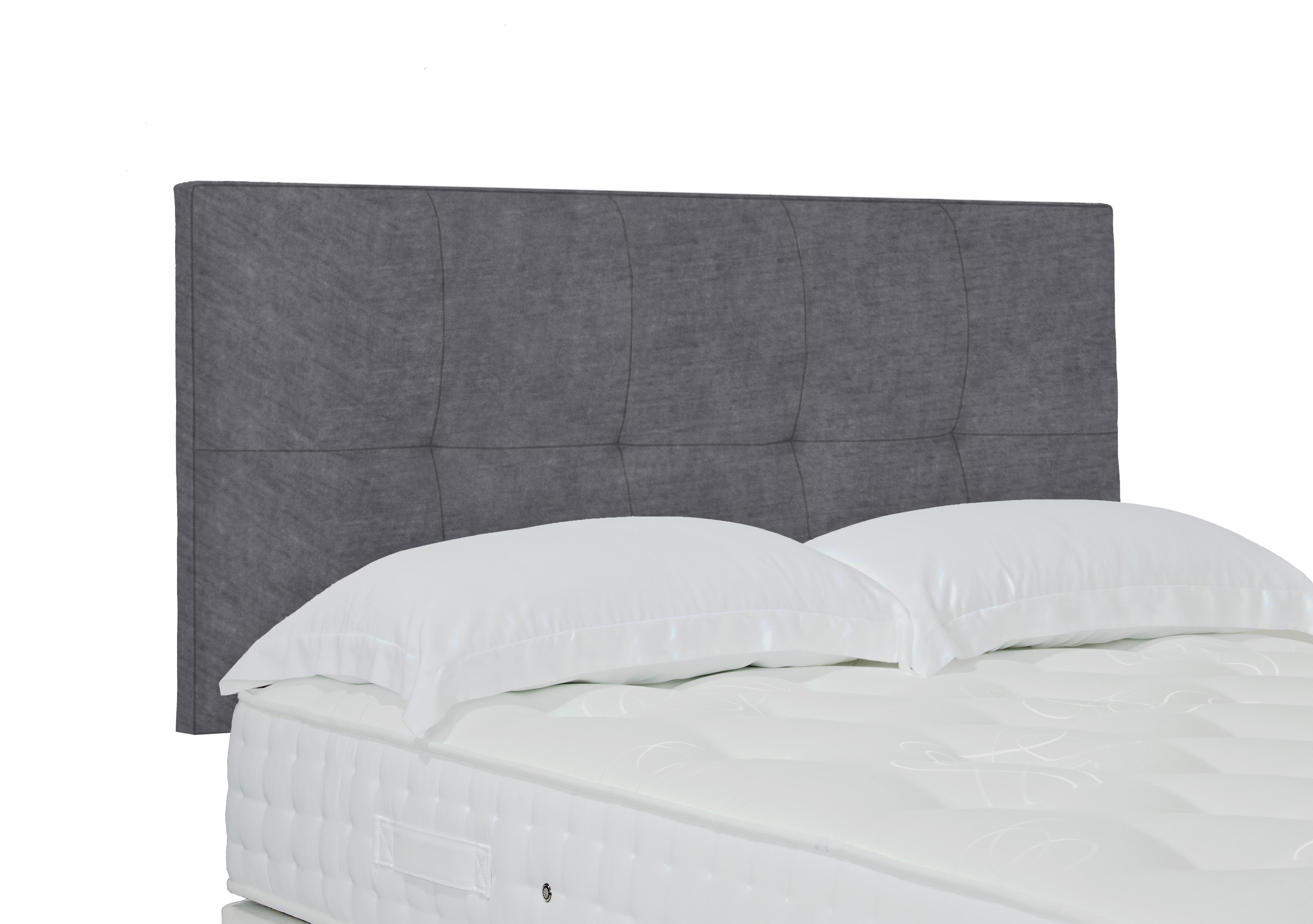 Artisan Collection Stratton Standard Strutted Headboard in Aston Steel on Furniture Village