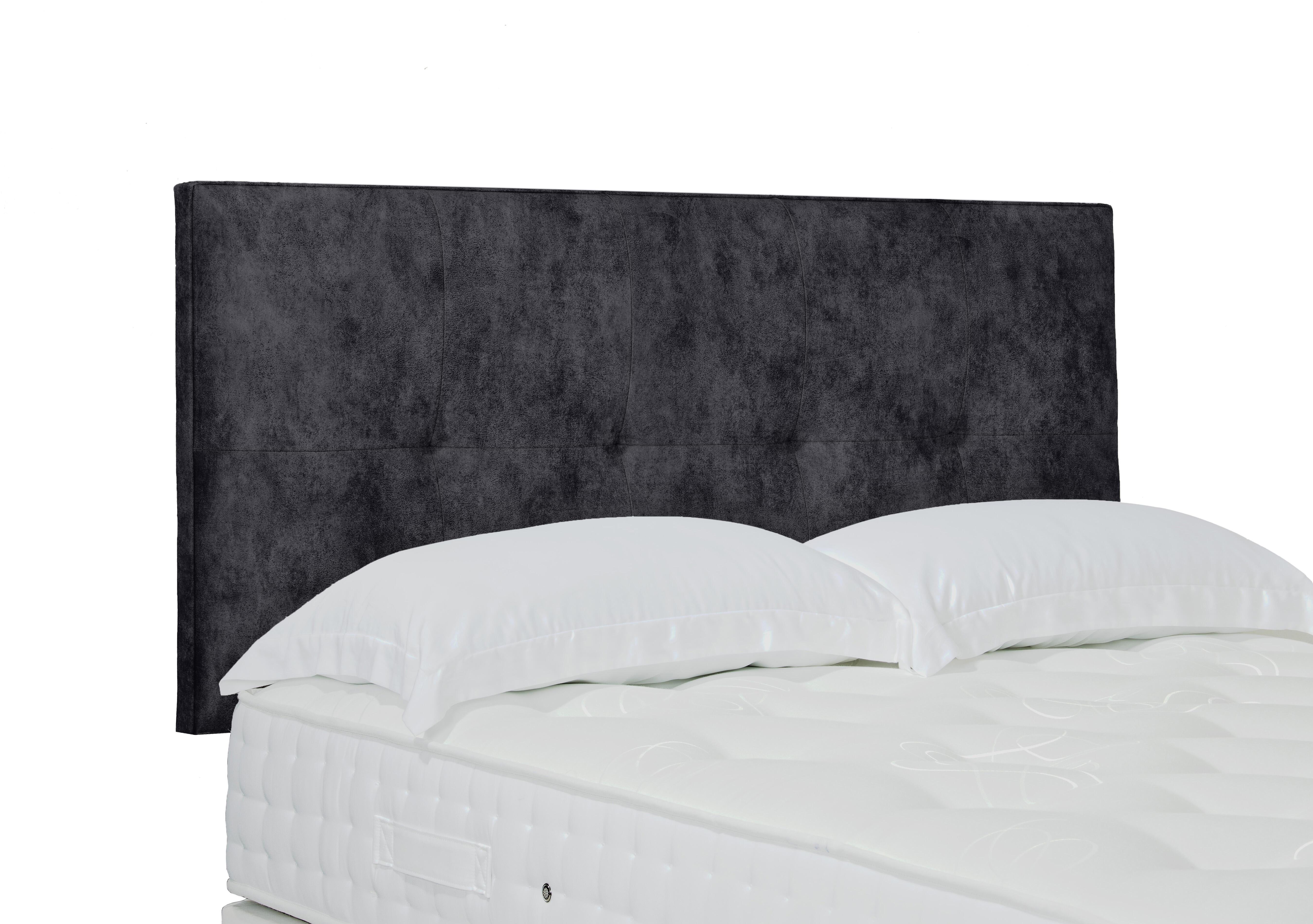 Artisan Collection Stratton Standard Strutted Headboard in Daytona Coal on Furniture Village
