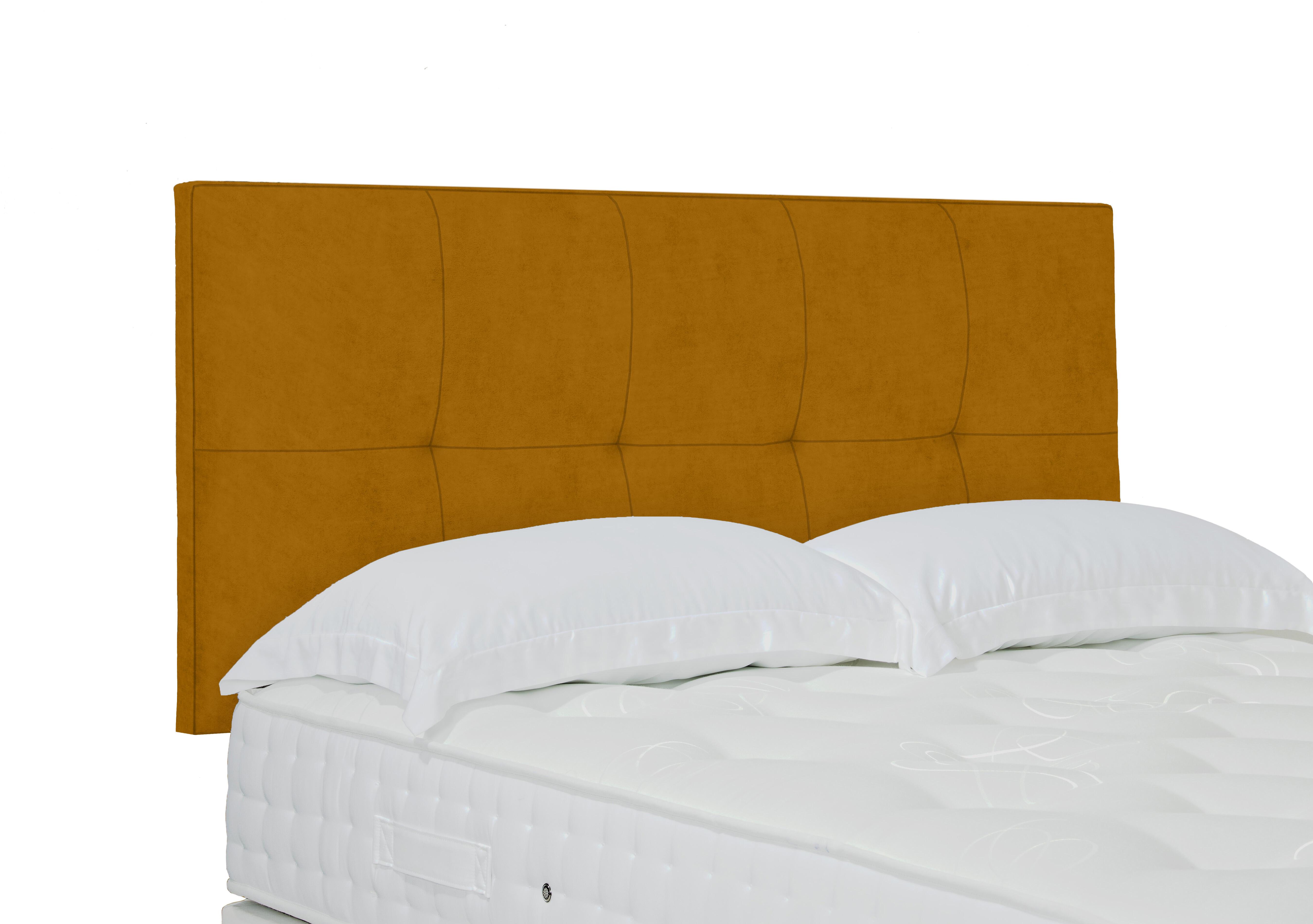 Artisan Collection Stratton Standard Strutted Headboard in Plush Corn on Furniture Village