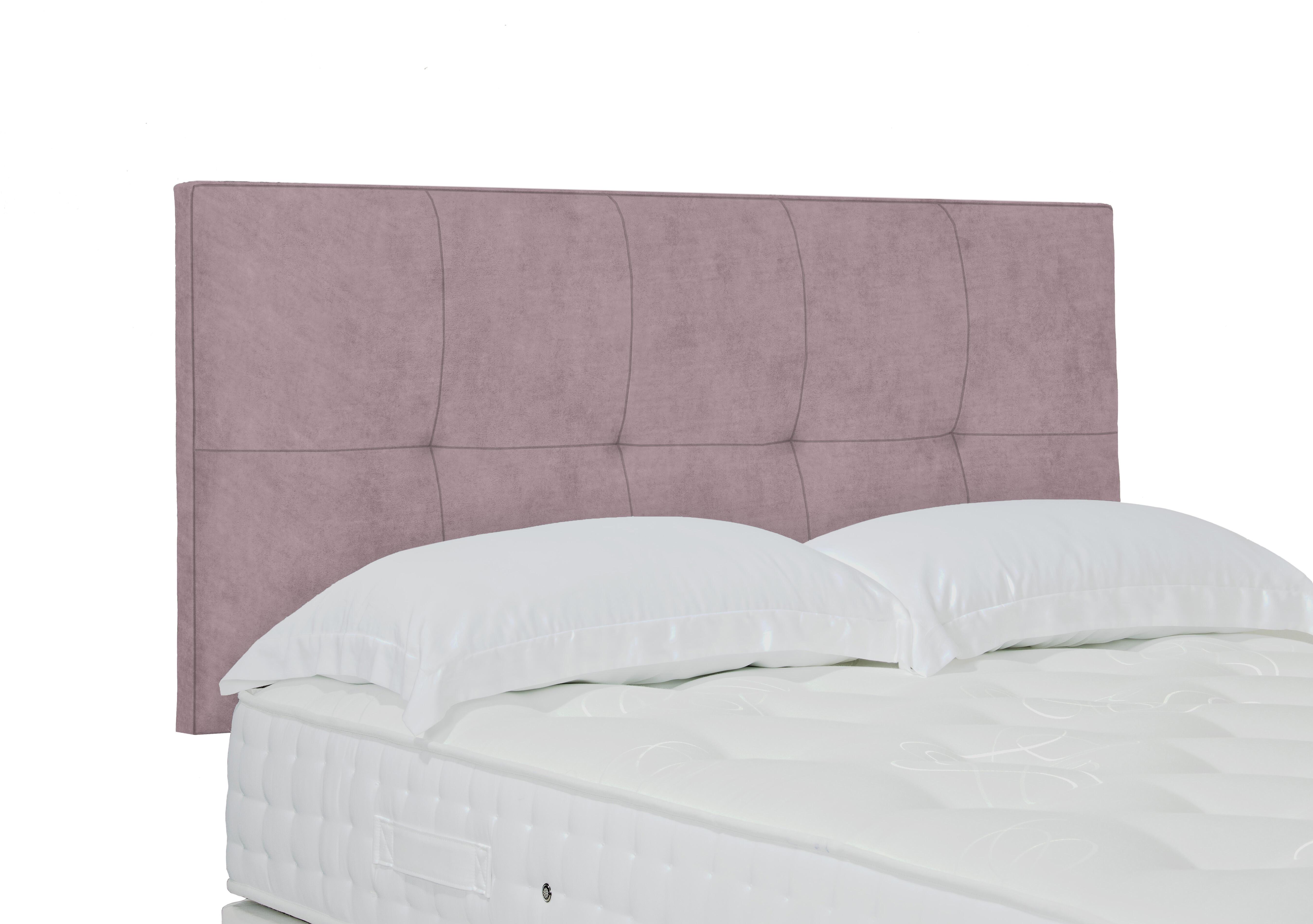 Stratton Standard Strutted Headboard in Plush Lilac on Furniture Village