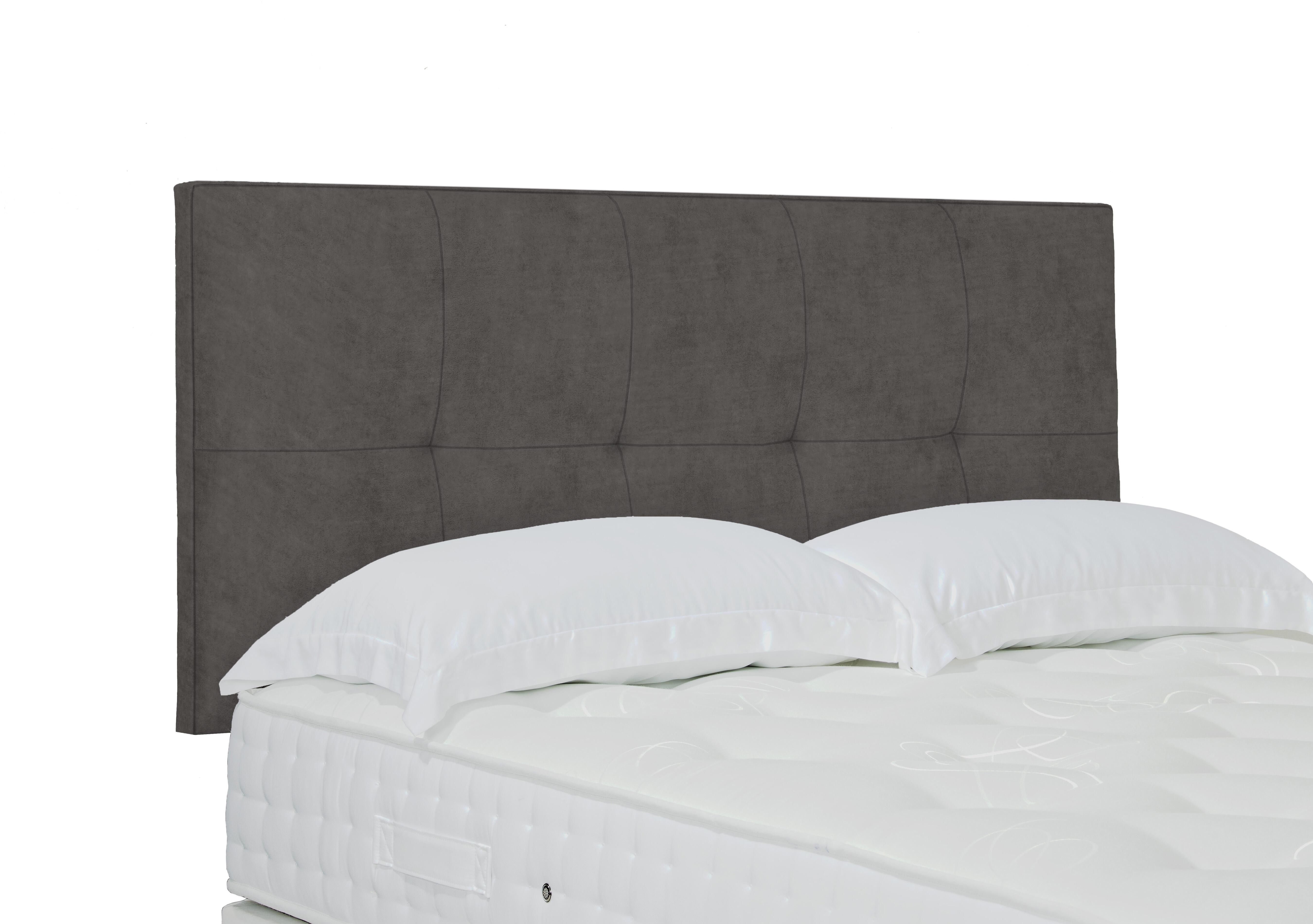 Artisan Collection Stratton Standard Strutted Headboard in Plush Mole on Furniture Village