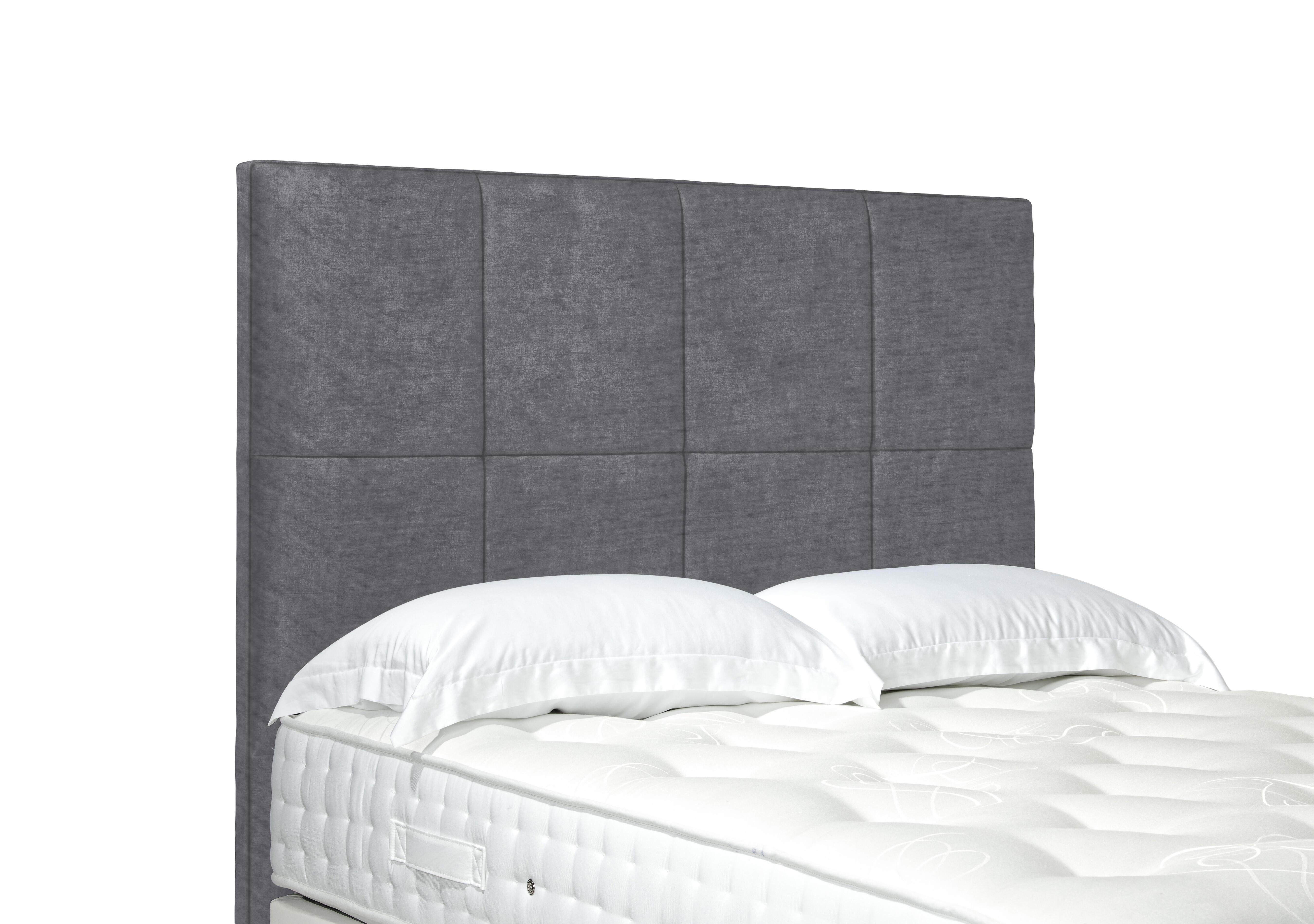 Artisan Collection Titan High Floor Standing Headboard in Aston Steel on Furniture Village