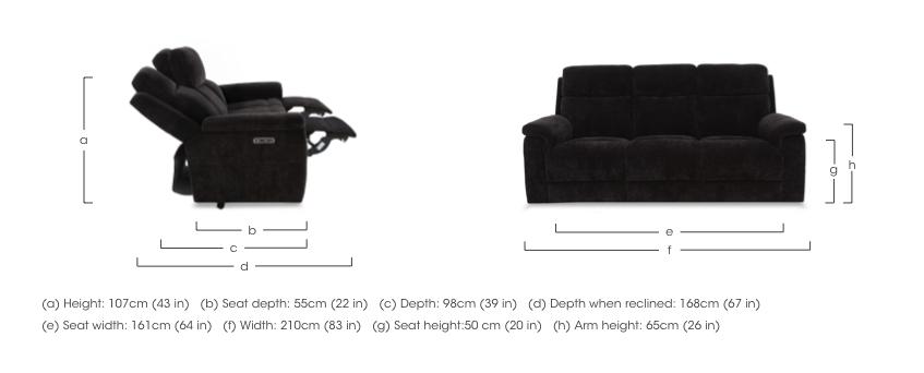 Raven Fabric 3 Seater Sofa in  on Furniture Village