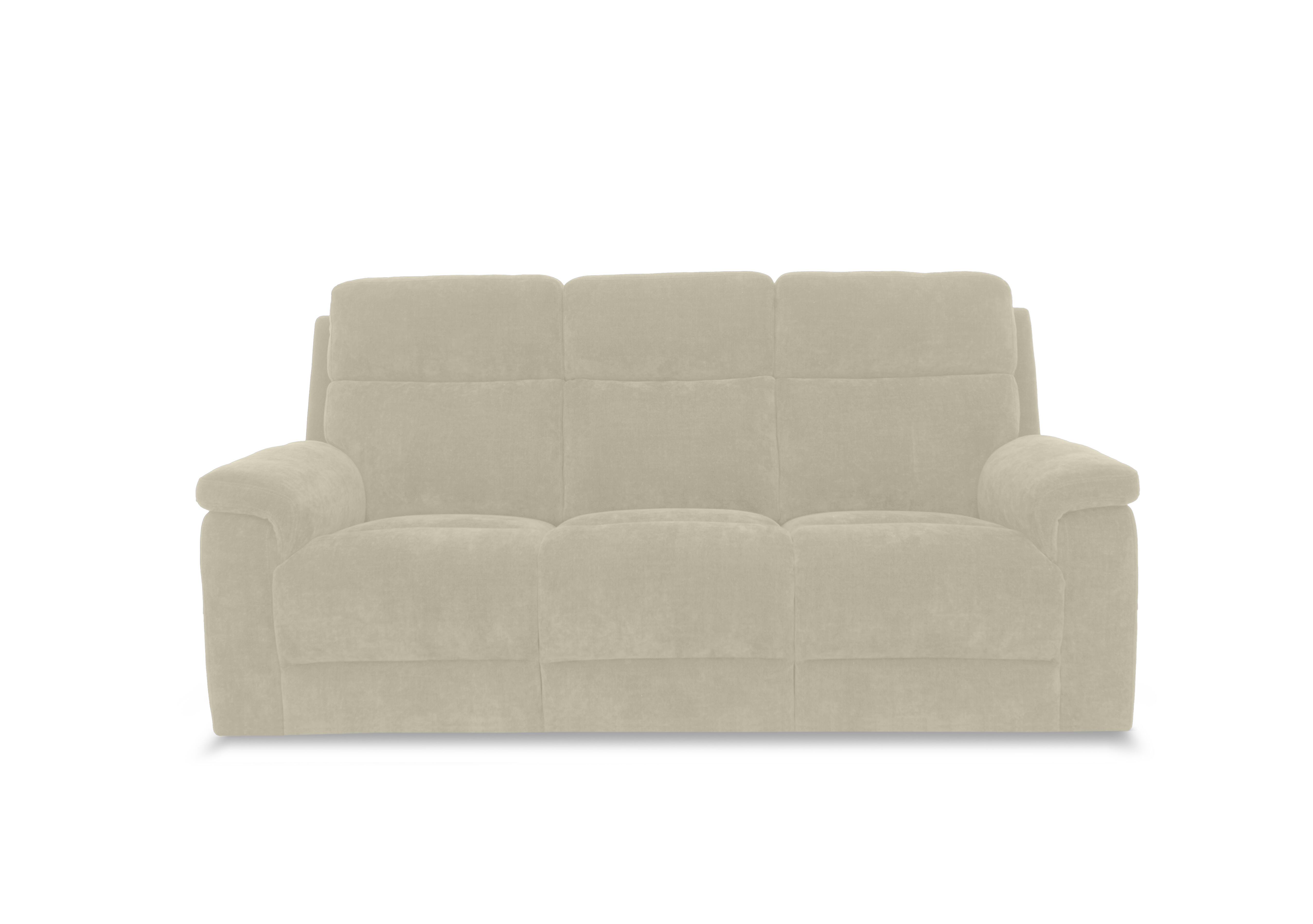Raven Fabric 3 Seater Sofa in Bella Barley White 43121 on Furniture Village