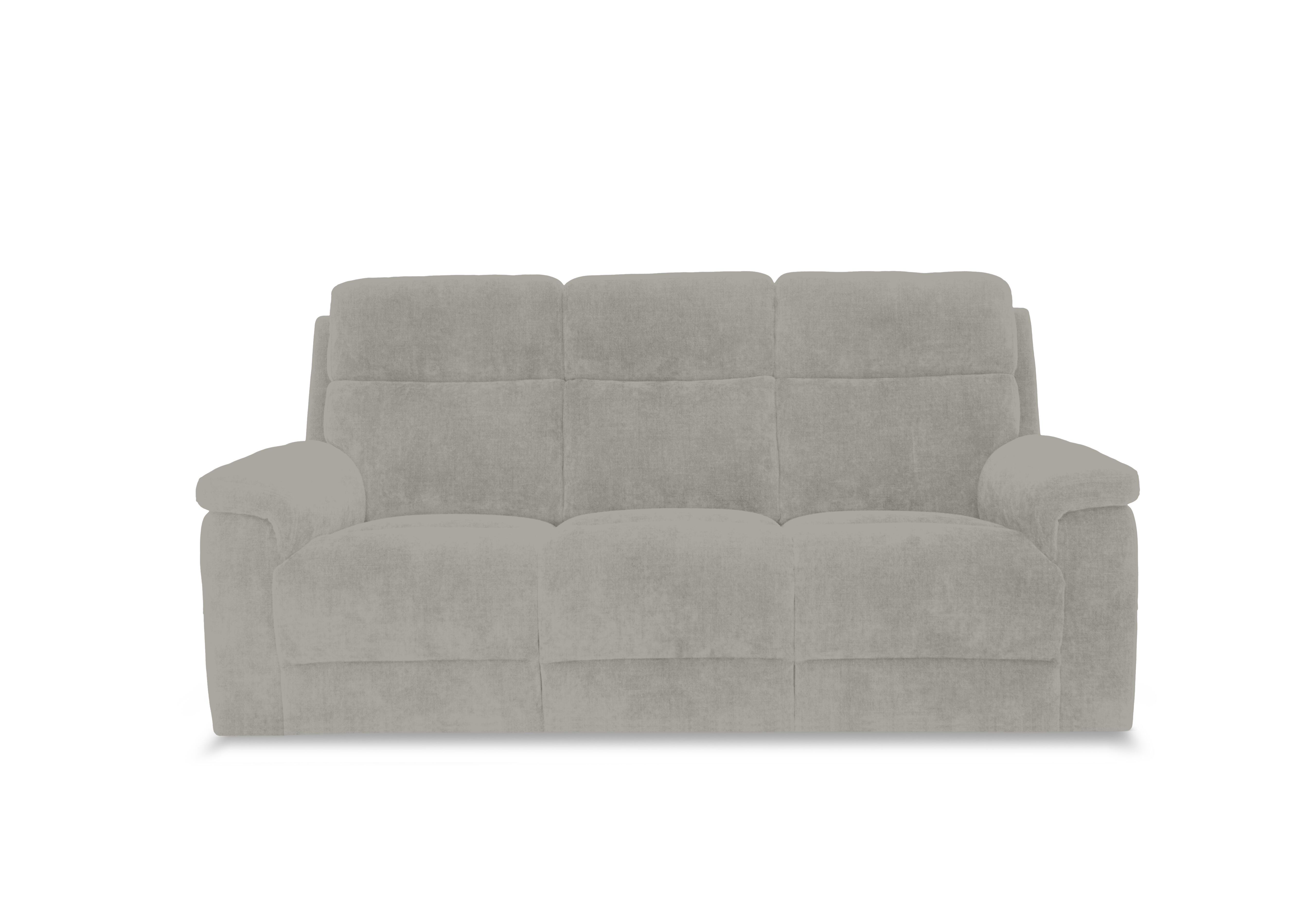 Raven Fabric 3 Seater Sofa in Opulence Silver 51007 on Furniture Village