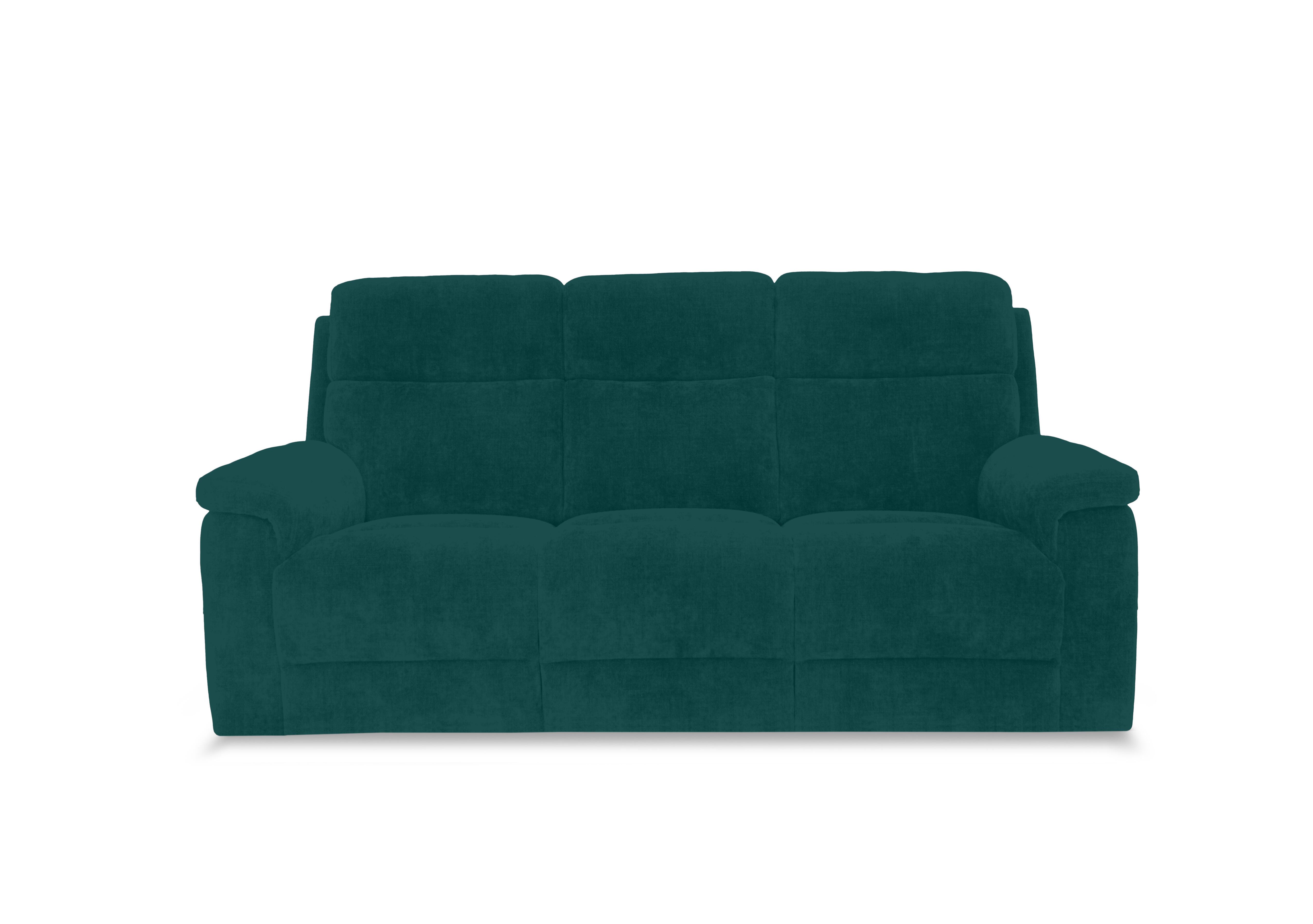 Raven Fabric 3 Seater Sofa in Opulence Teal 51003 on Furniture Village
