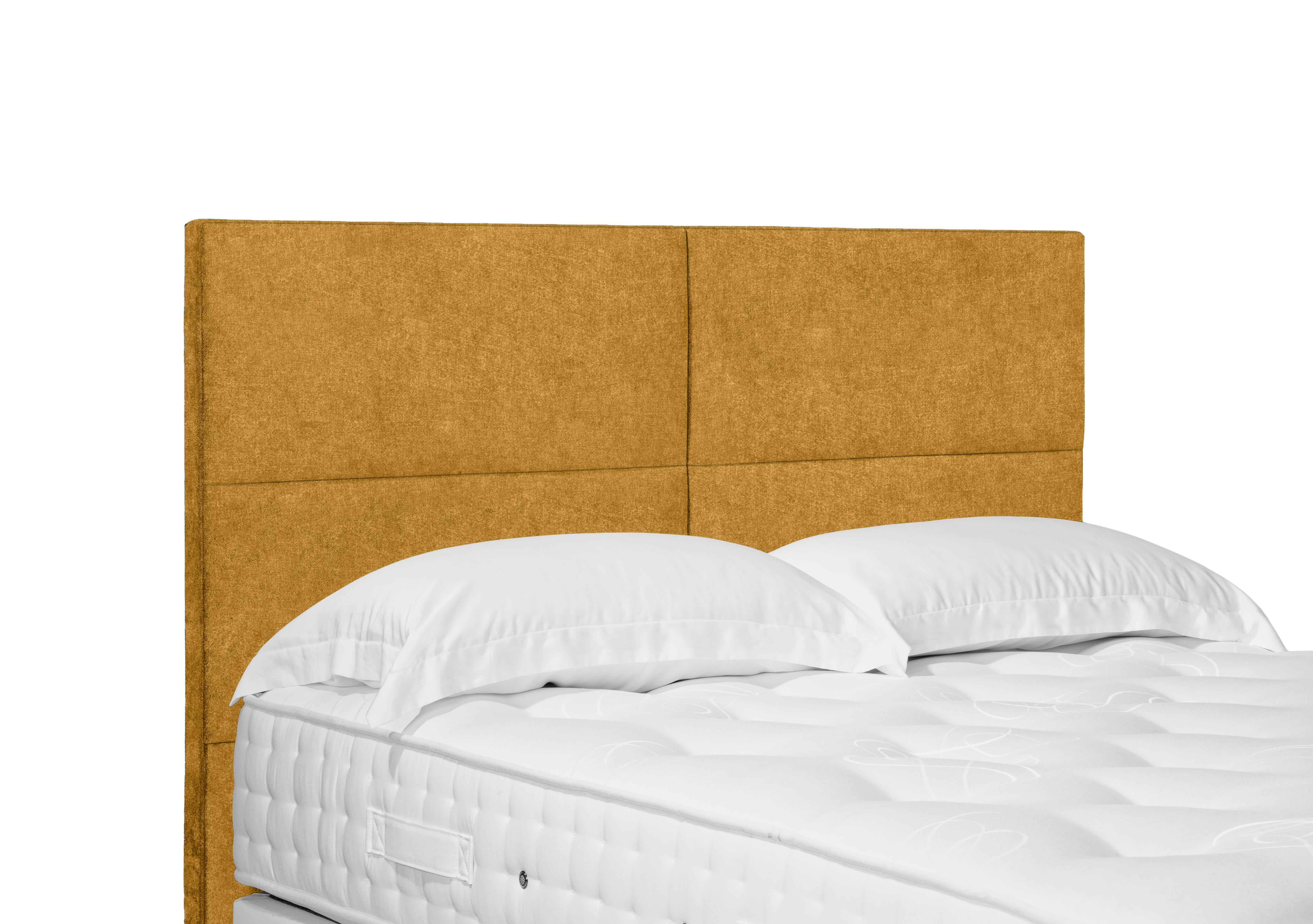 Artisan Collection Sakura Standard Floor Standing Headboard in Tweed Mustard on Furniture Village