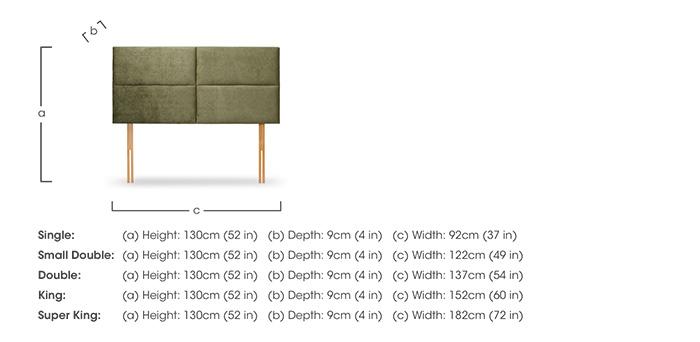 Sakura Standard Strutted Headboard in  on Furniture Village