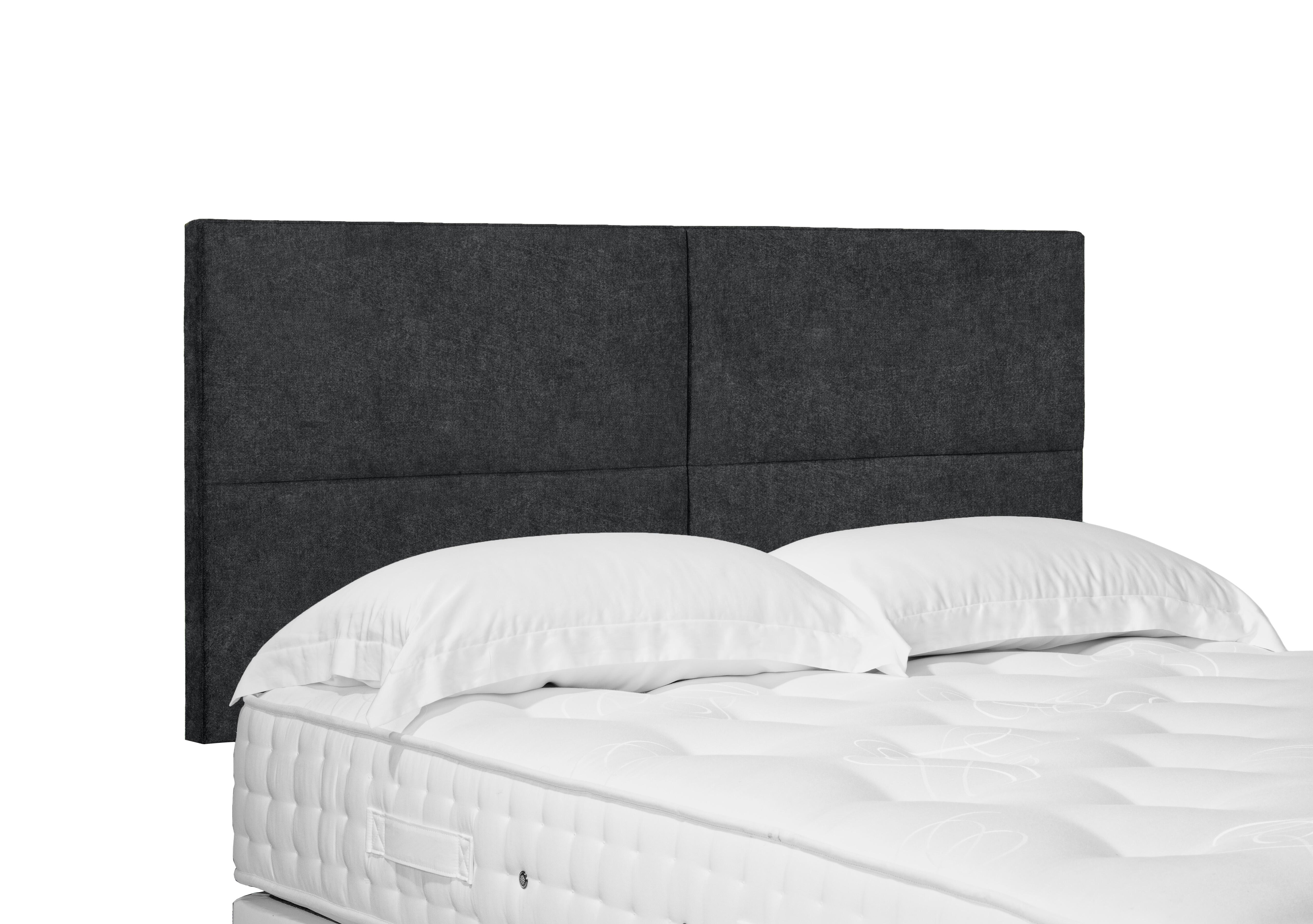 Artisan Collection Sakura Standard Strutted Headboard in Tweed Charcoal on Furniture Village