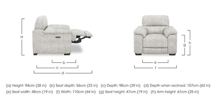 Nova Fabric Power Recliner Chair with Power Headrest in  on Furniture Village