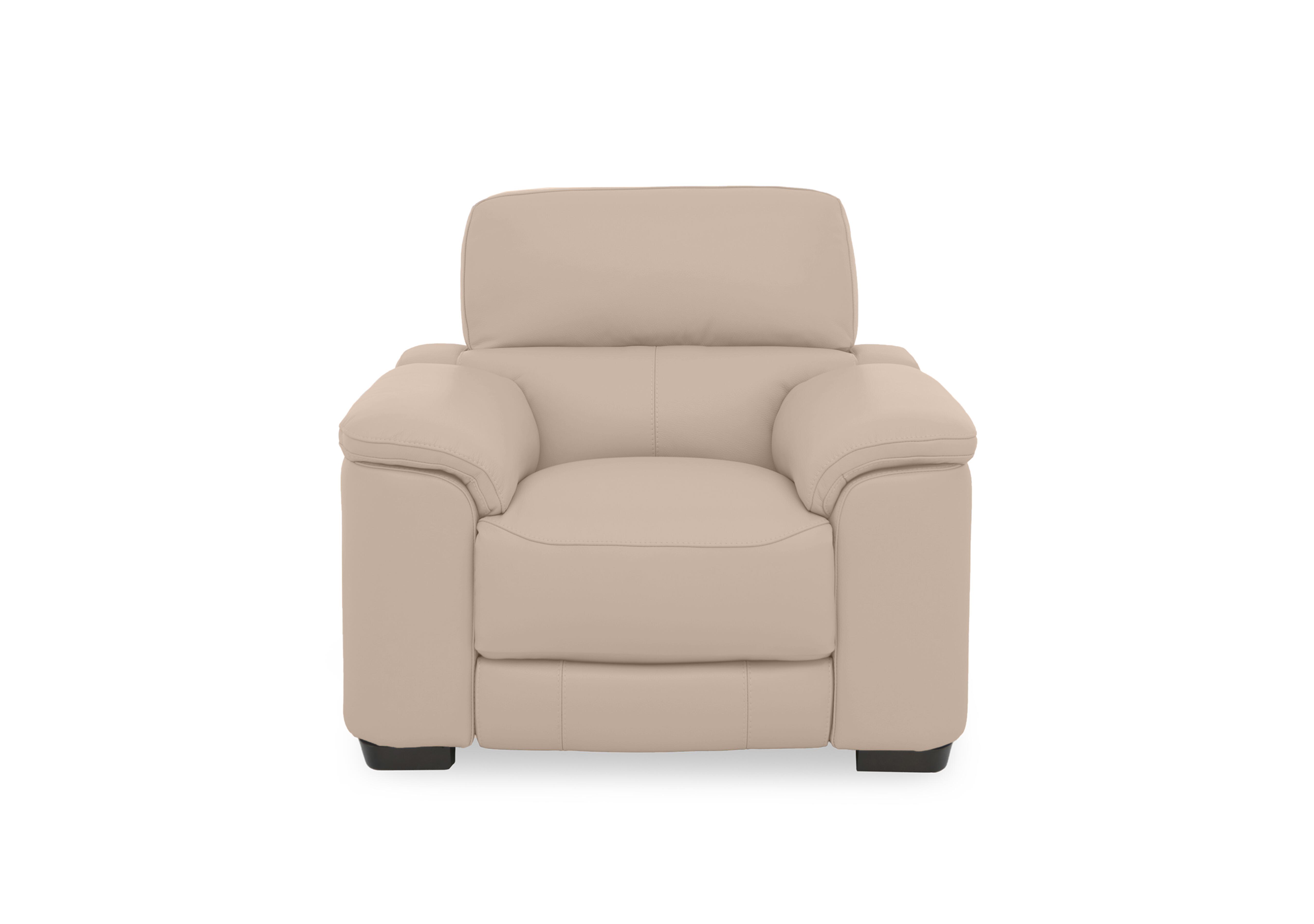 Nova Leather Power Recliner Chair with Power Headrest in Bv-039c Pebble on Furniture Village