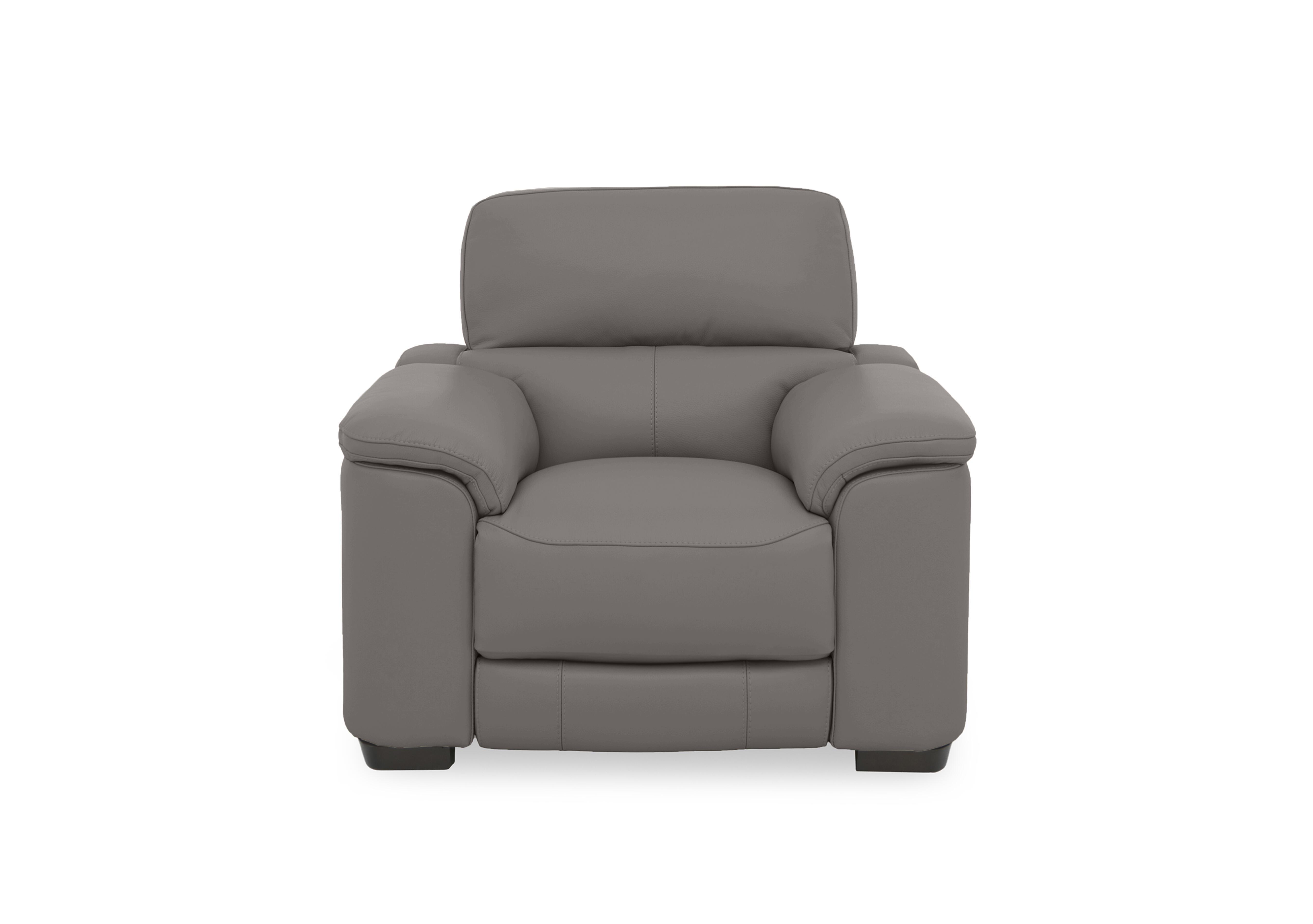 Nova Leather Power Recliner Chair with Power Headrest in Bv-042e Elephant on Furniture Village