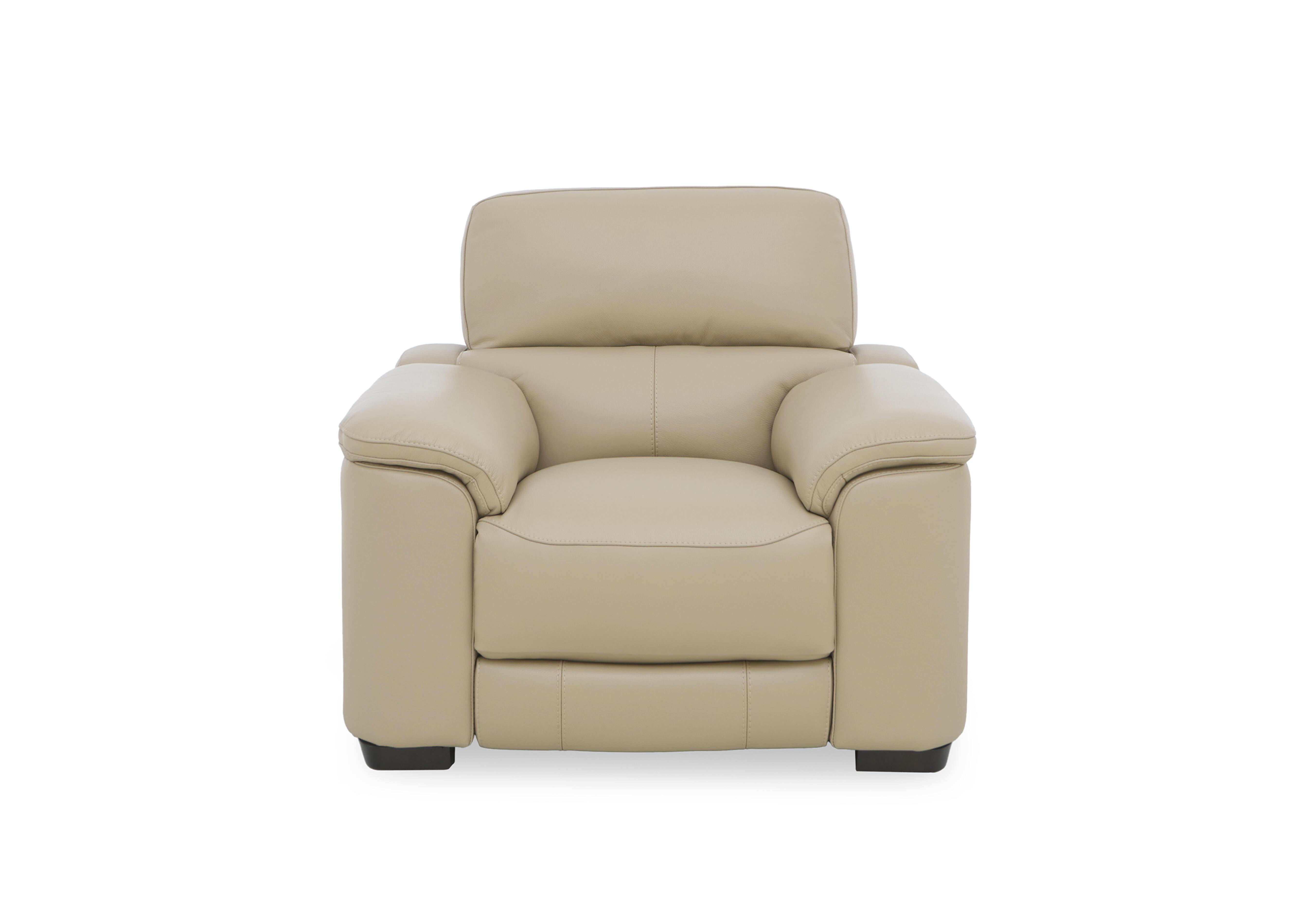 Nova Leather Power Recliner Chair with Power Headrest in Hw-039c Pebble on Furniture Village