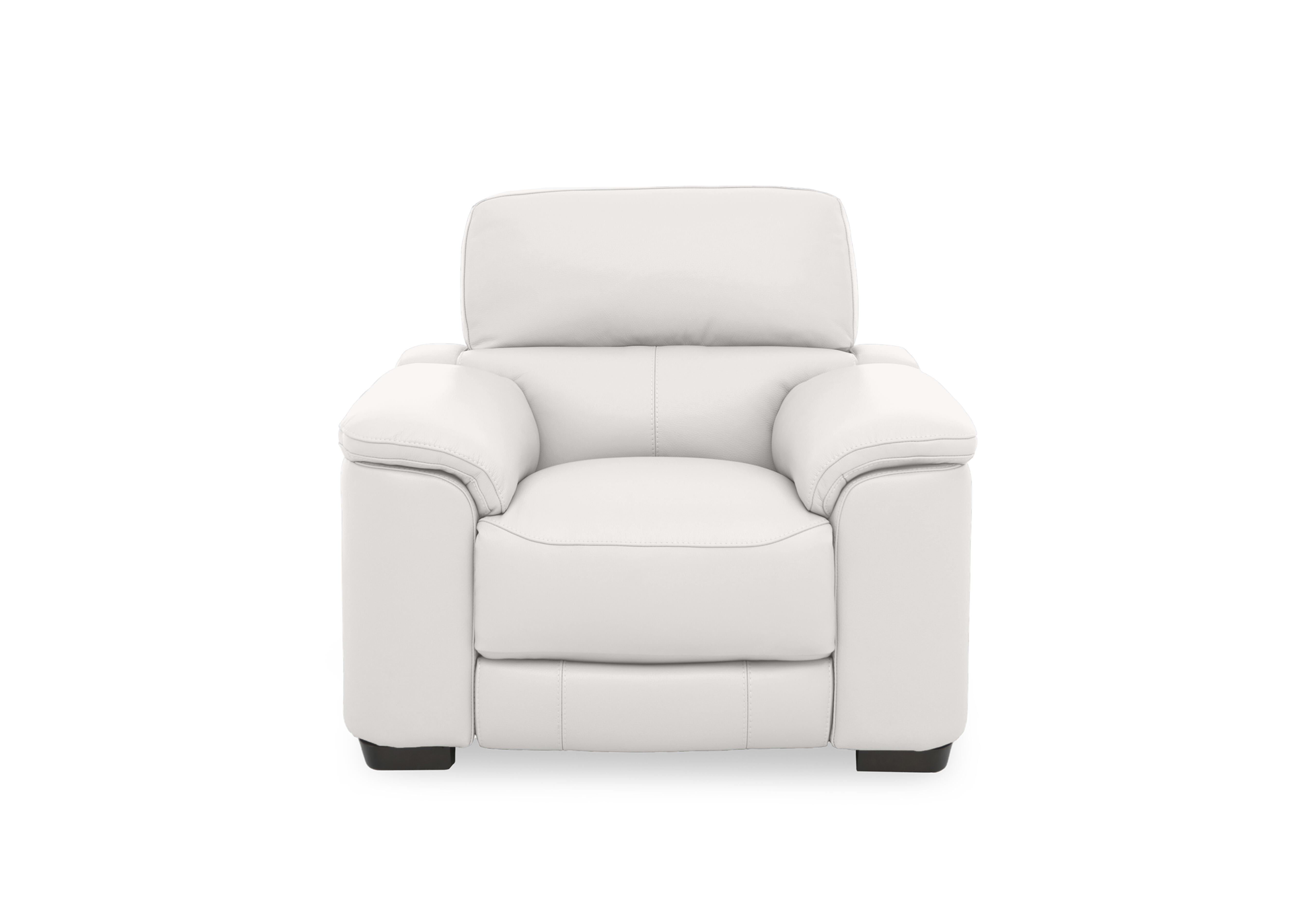 Nova Leather Power Recliner Chair with Power Headrest in Hw-744d Star White on Furniture Village