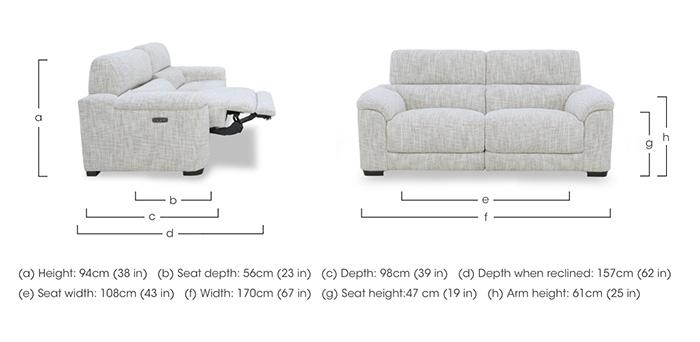 Nova Fabric 2 Seater Power Recliner Sofa with Power Headrests in  on Furniture Village