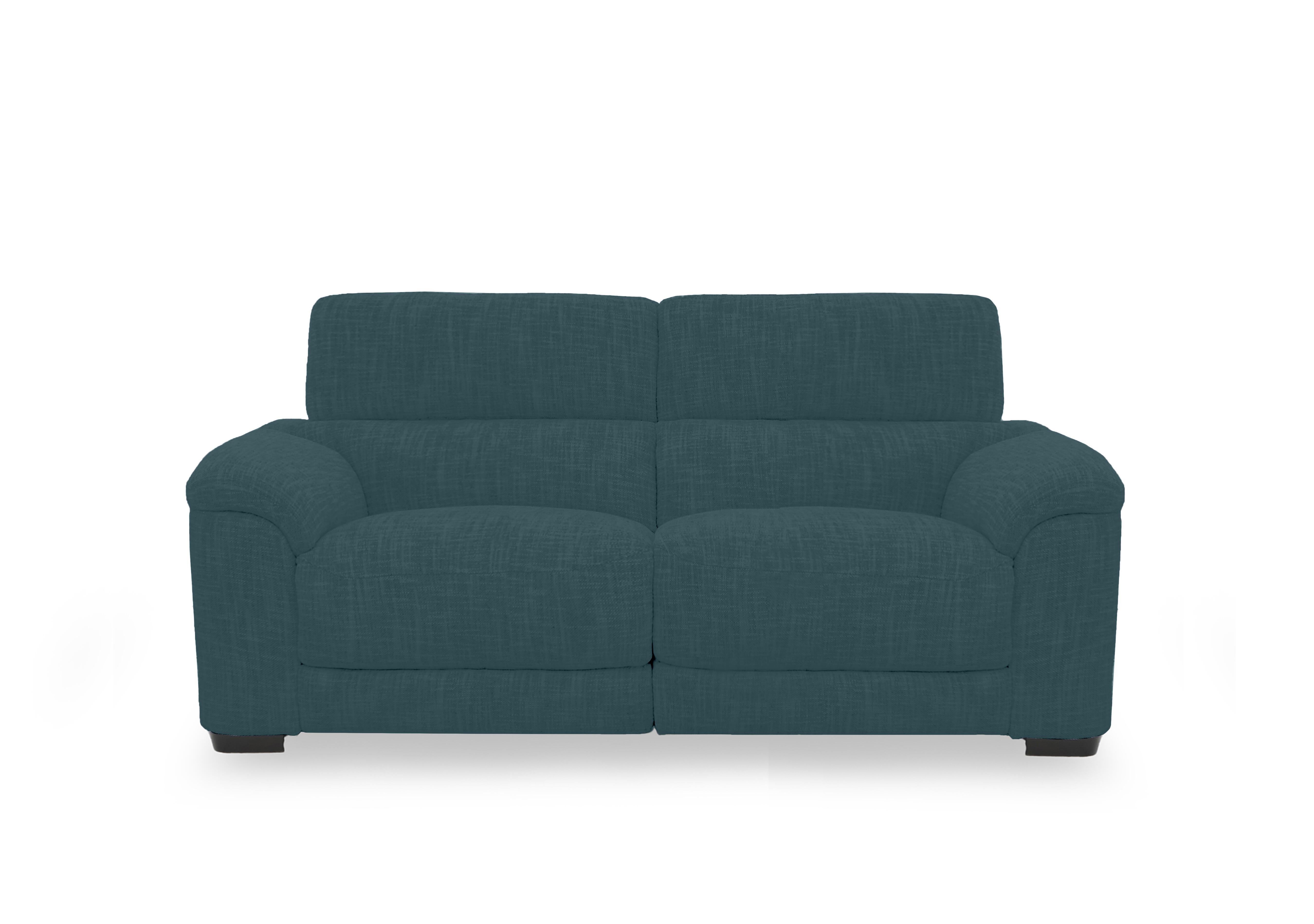 Nova Fabric 2 Seater Power Recliner Sofa with Power Headrests in Fab-Can-R340 Peacock on Furniture Village