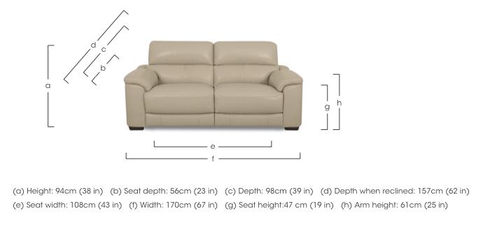 Nova Leather 2 Seater Power Recliner Sofa with Power Headrests in  on Furniture Village