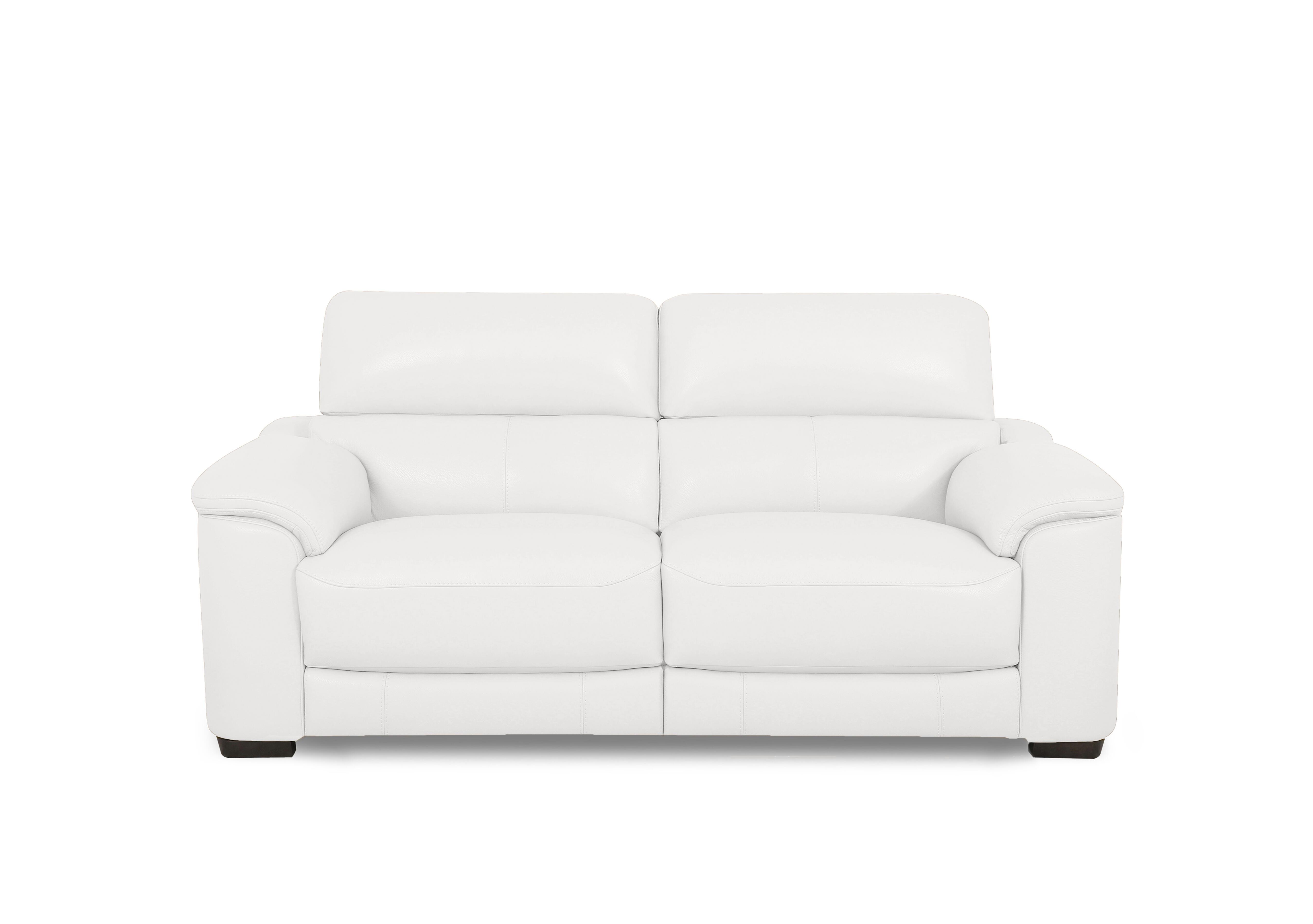 Nova Leather 2 Seater Power Recliner Sofa with Power Headrests in Bv-744d Star White on Furniture Village