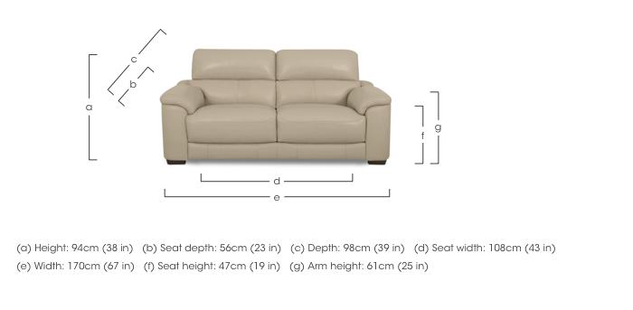Nova Leather 2 Seater Sofa in  on Furniture Village