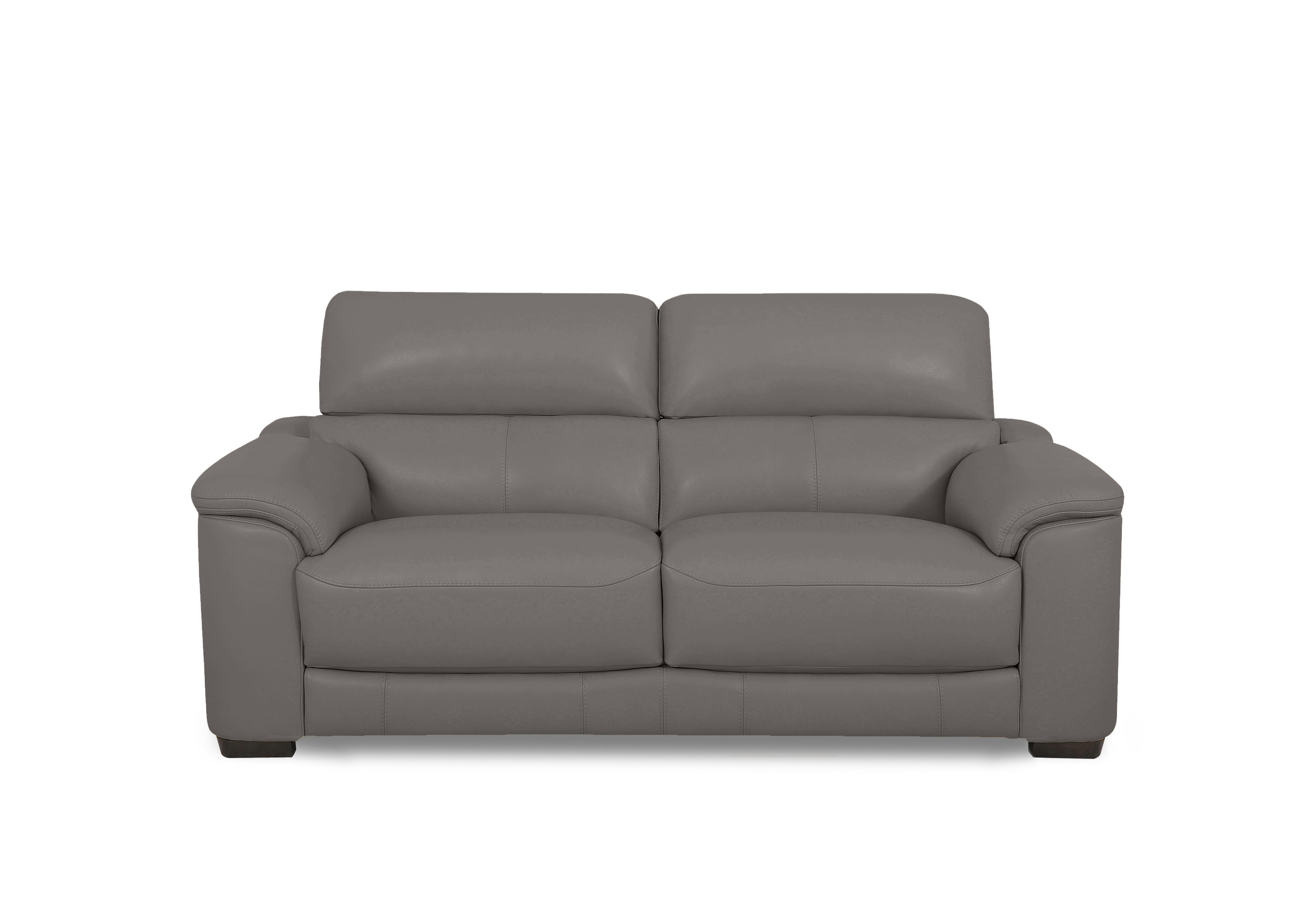 Nova Leather 2 Seater Sofa in Bv-042e Elephant on Furniture Village