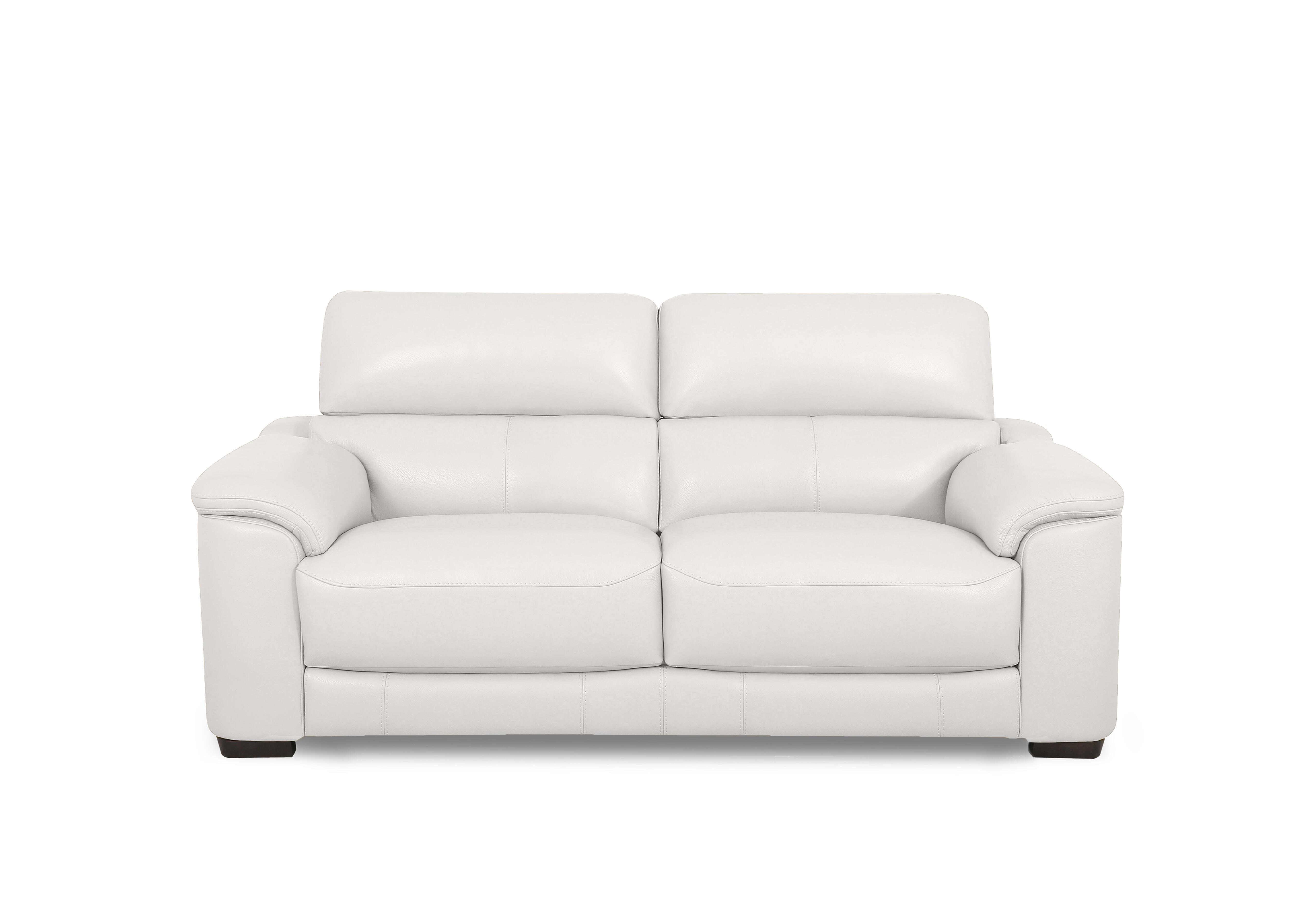 Nova Leather 2 Seater Sofa in Hw-744d Star White on Furniture Village