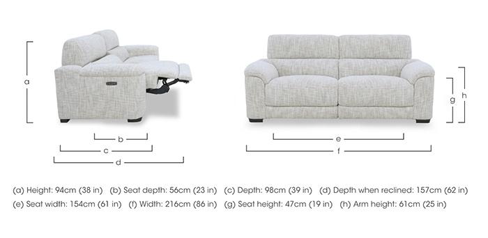 Nova Fabric 3 Seater Power Recliner Sofa with Power Headrests in  on Furniture Village