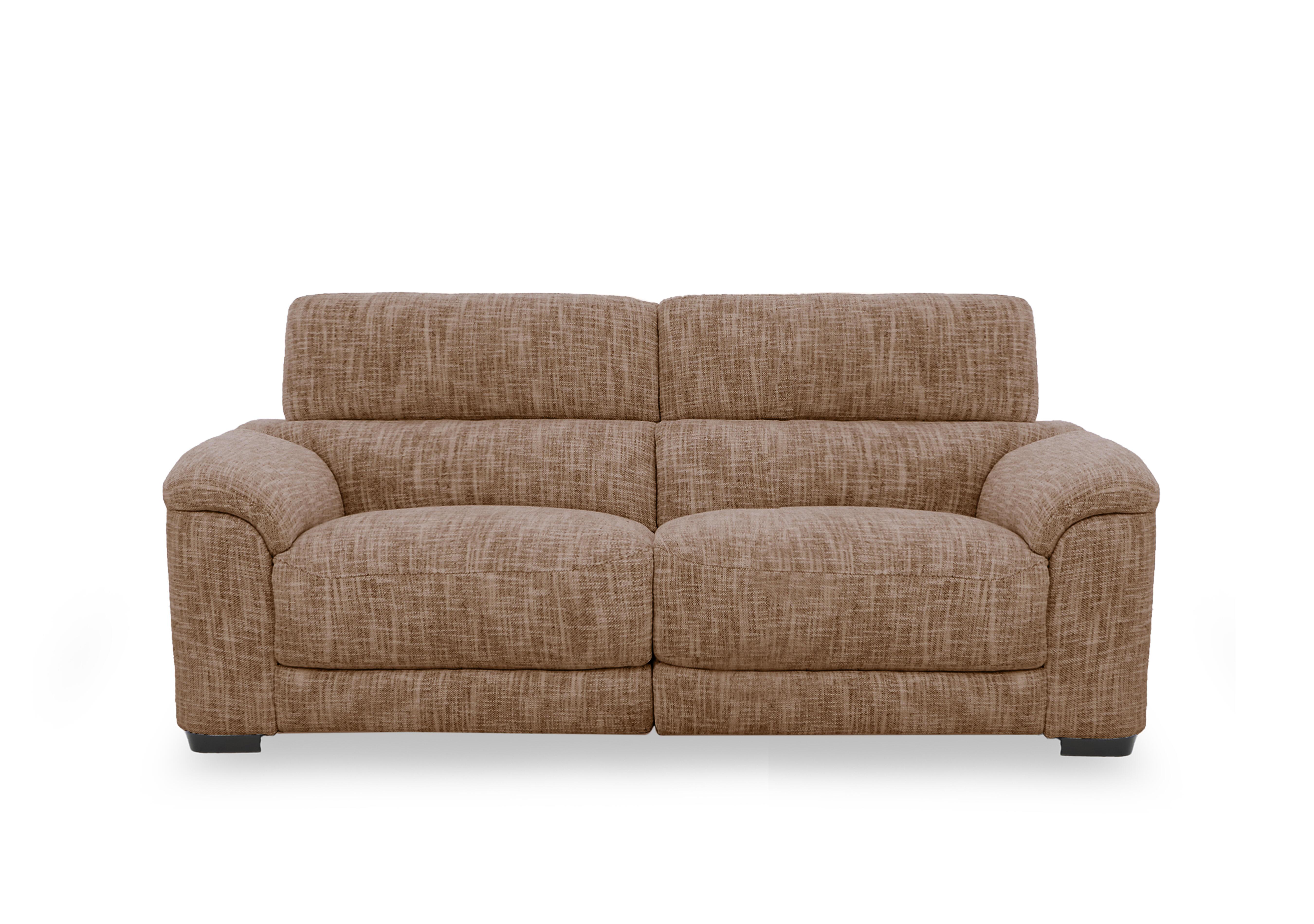 Nova Fabric 3 Seater Power Recliner Sofa with Power Headrests in Fab-Mga-R13 Light Brown on Furniture Village