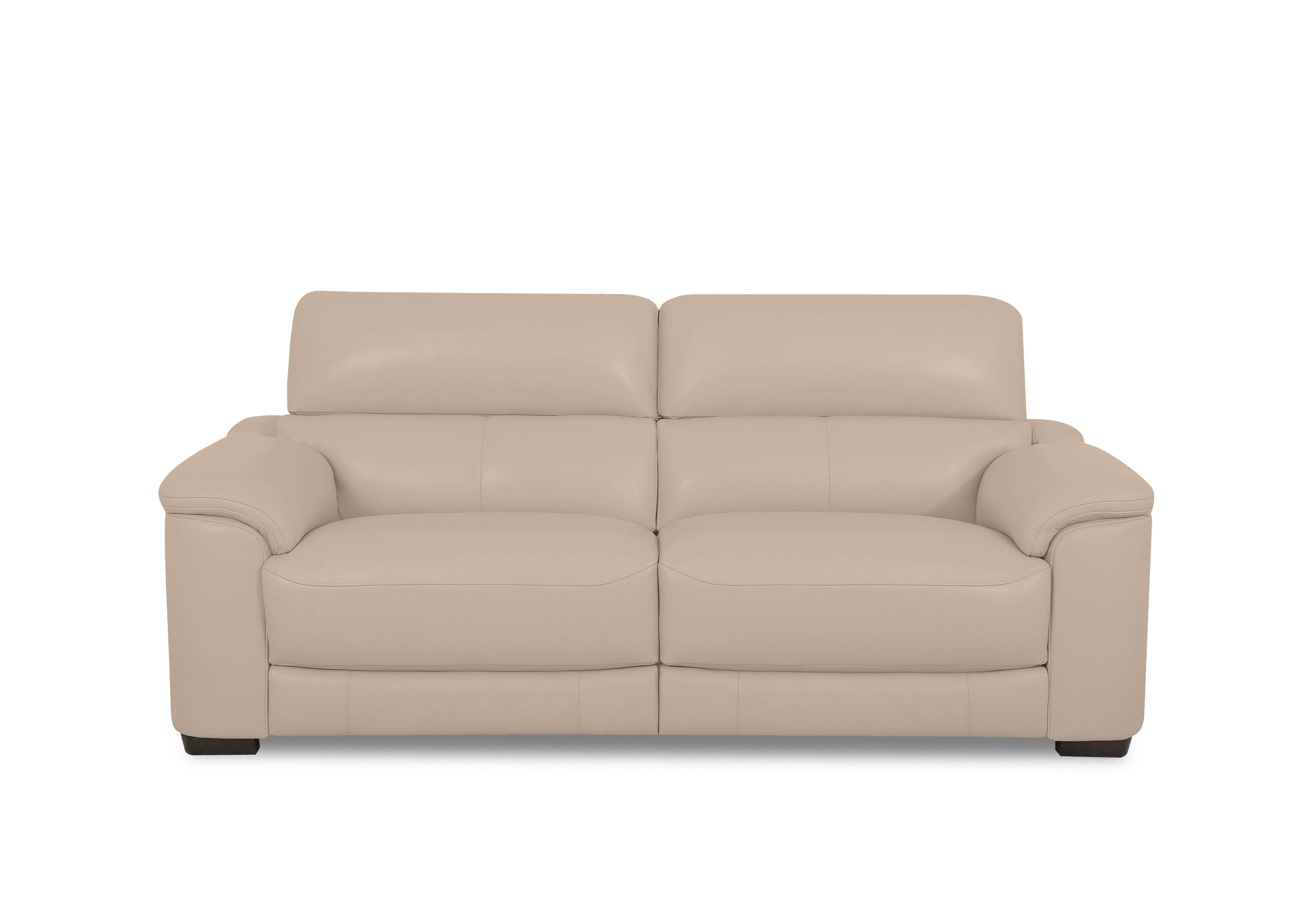 Nova Leather 3 Seater Power Recliner Sofa with Power Headrests in Bv-039c Pebble on Furniture Village