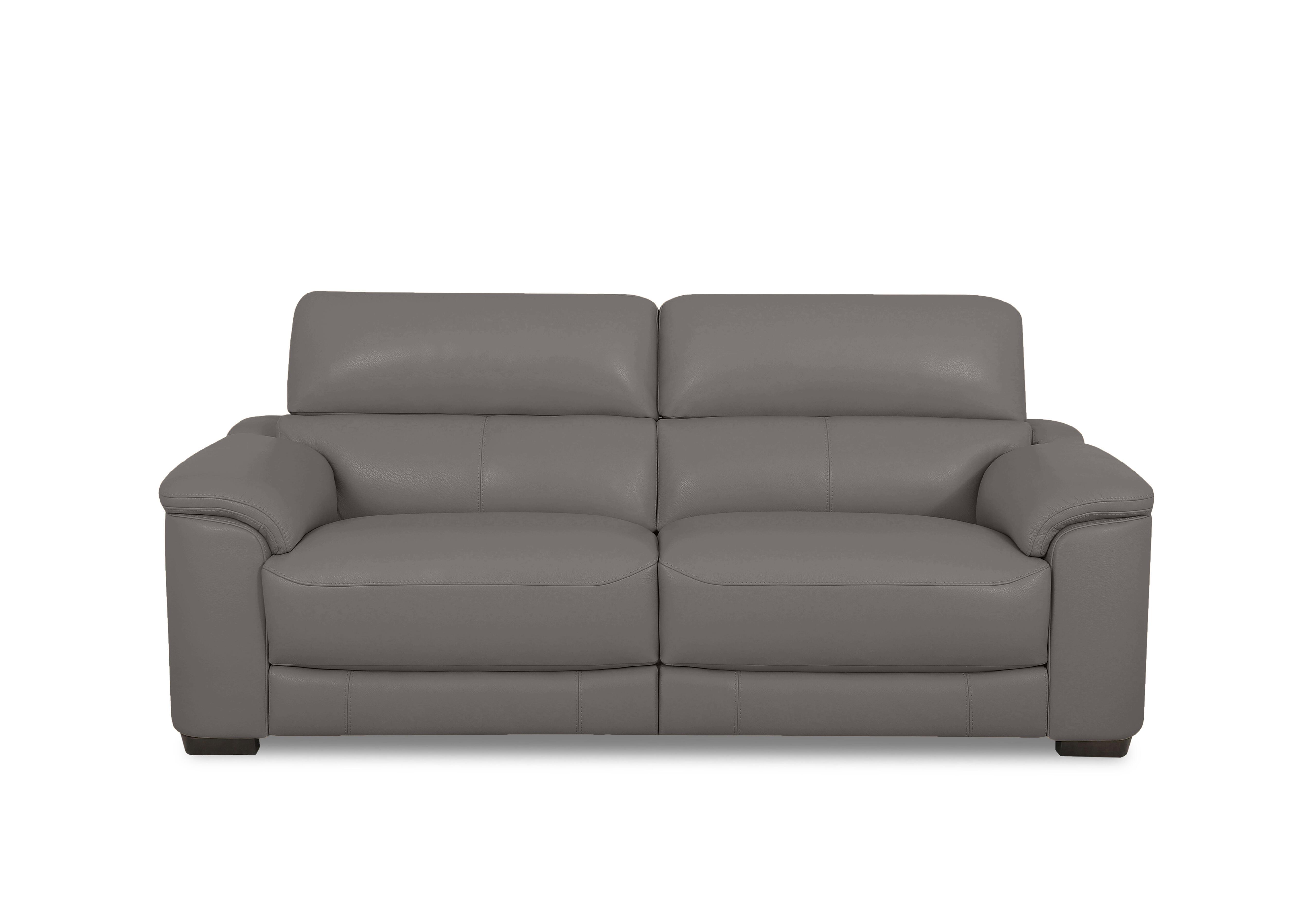 Nova Leather 3 Seater Power Recliner Sofa with Power Headrests in Bv-042e Elephant on Furniture Village