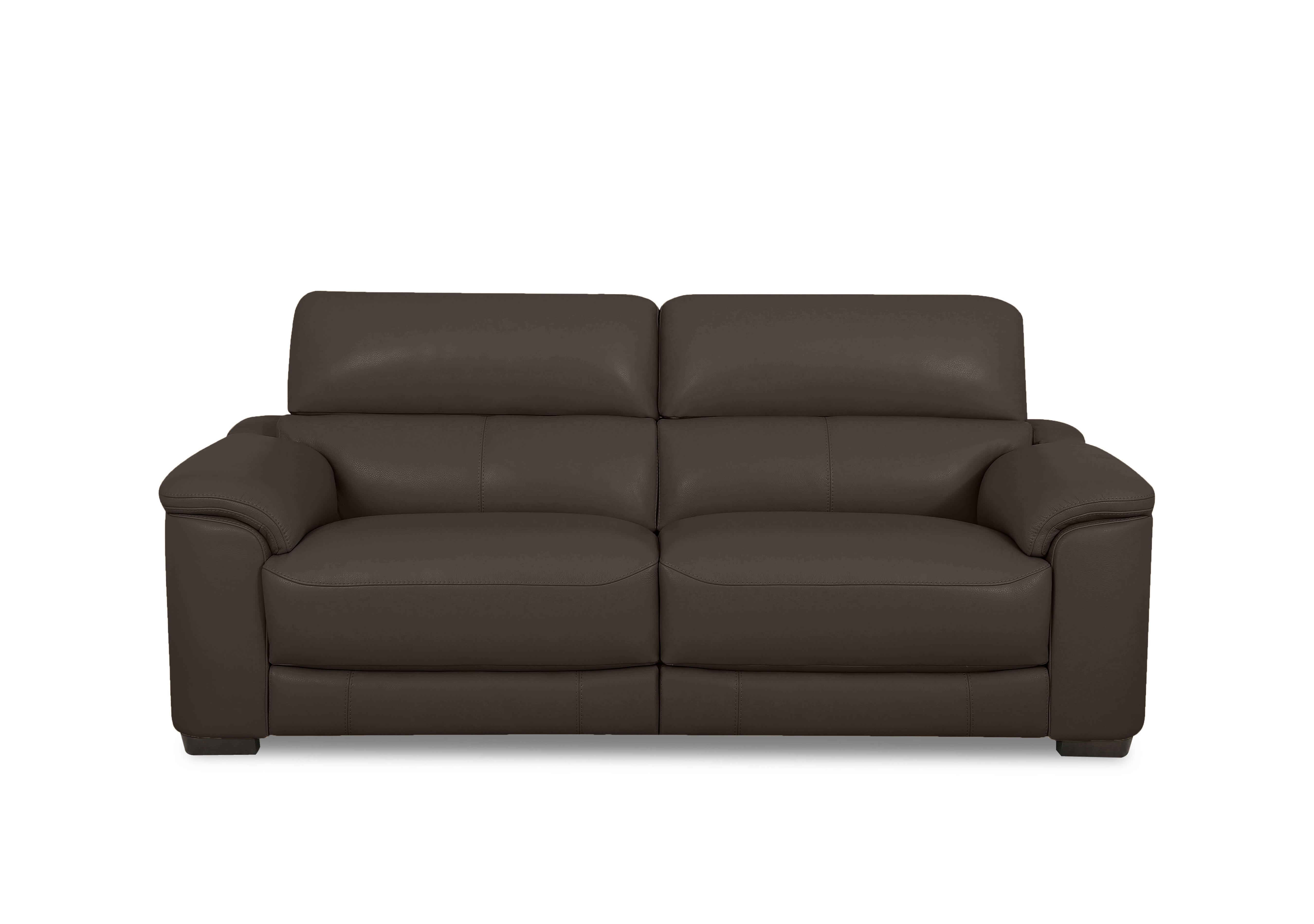 Nova Leather 3 Seater Power Recliner Sofa with Power Headrests in Bv-1748 Dark Chocolate on Furniture Village