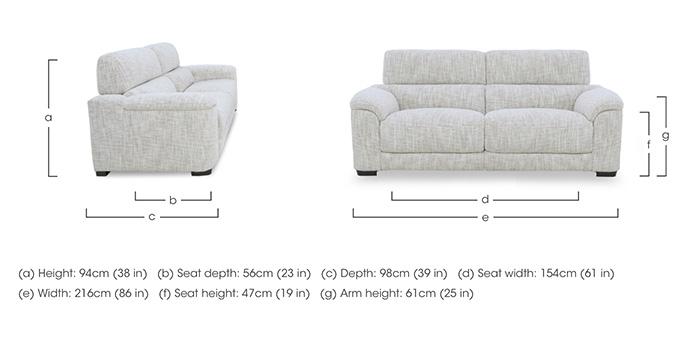 Nova Fabric 3 Seater Sofa in  on Furniture Village