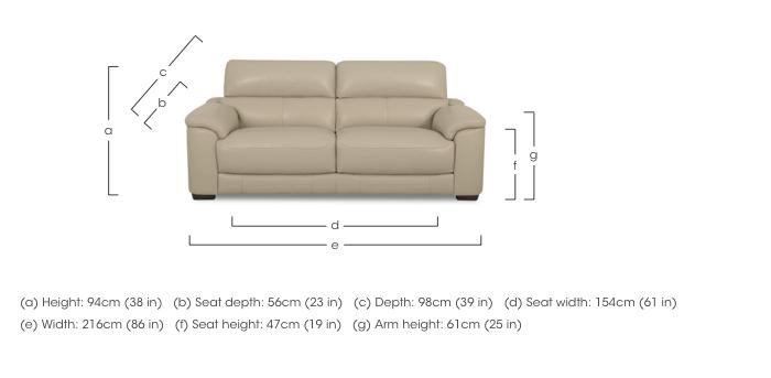 Nova Leather 3 Seater Sofa in  on Furniture Village