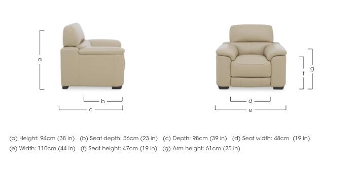 Nova Leather Chair in  on Furniture Village